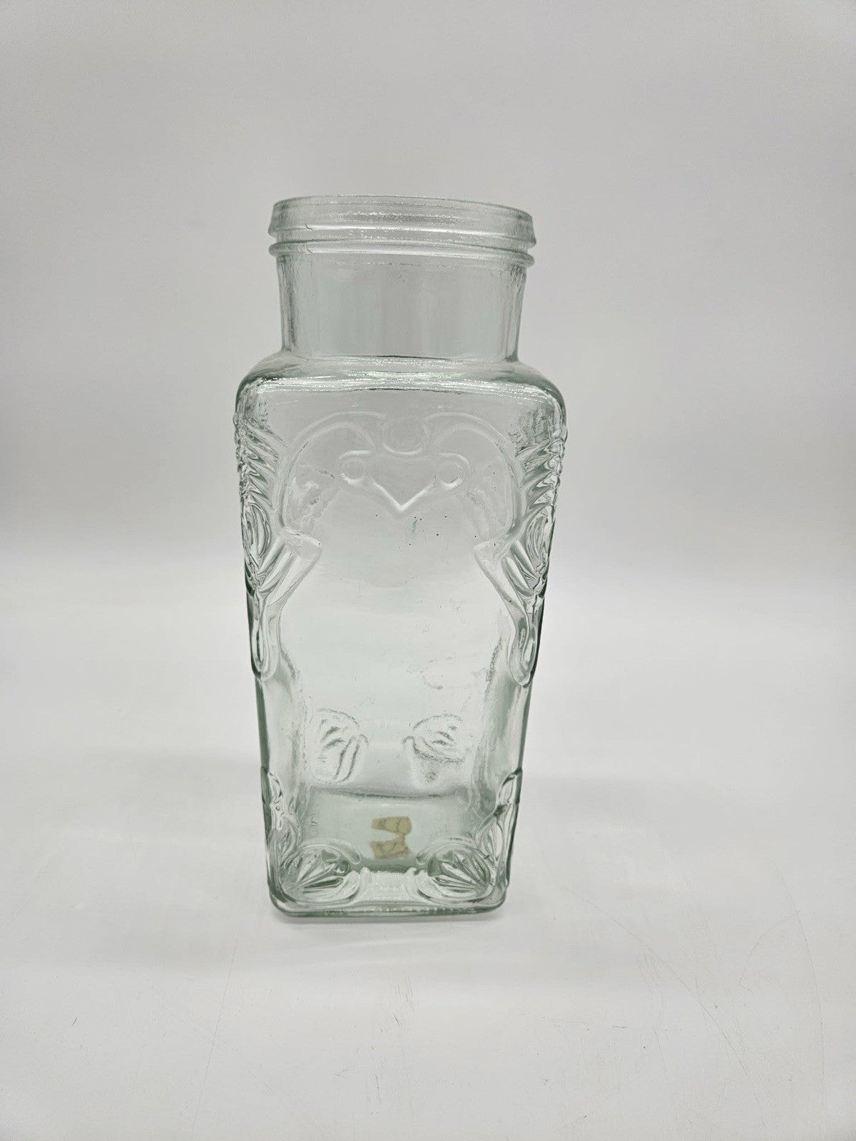 Vintage Mod Depositato 11" Tall Canister Embossed Glass