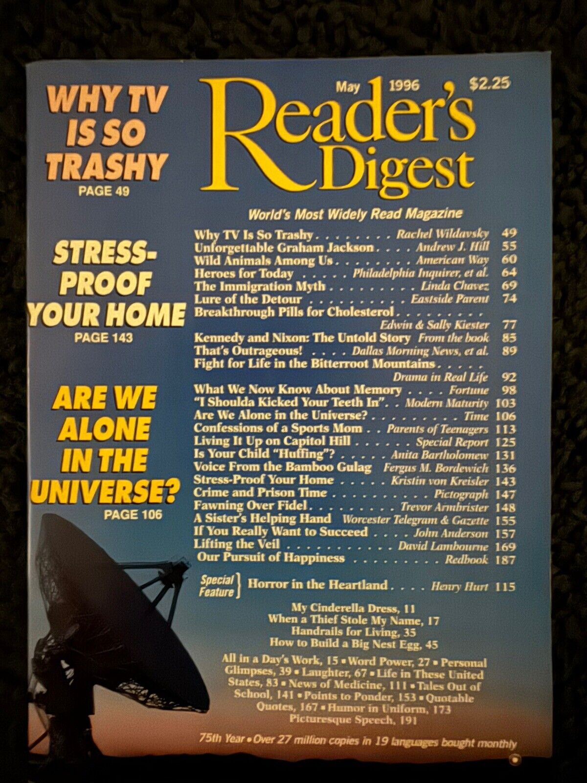 1980s & 1990s - Lot of 5 - Reader's Digest Magazines - Great Vintage Reads!