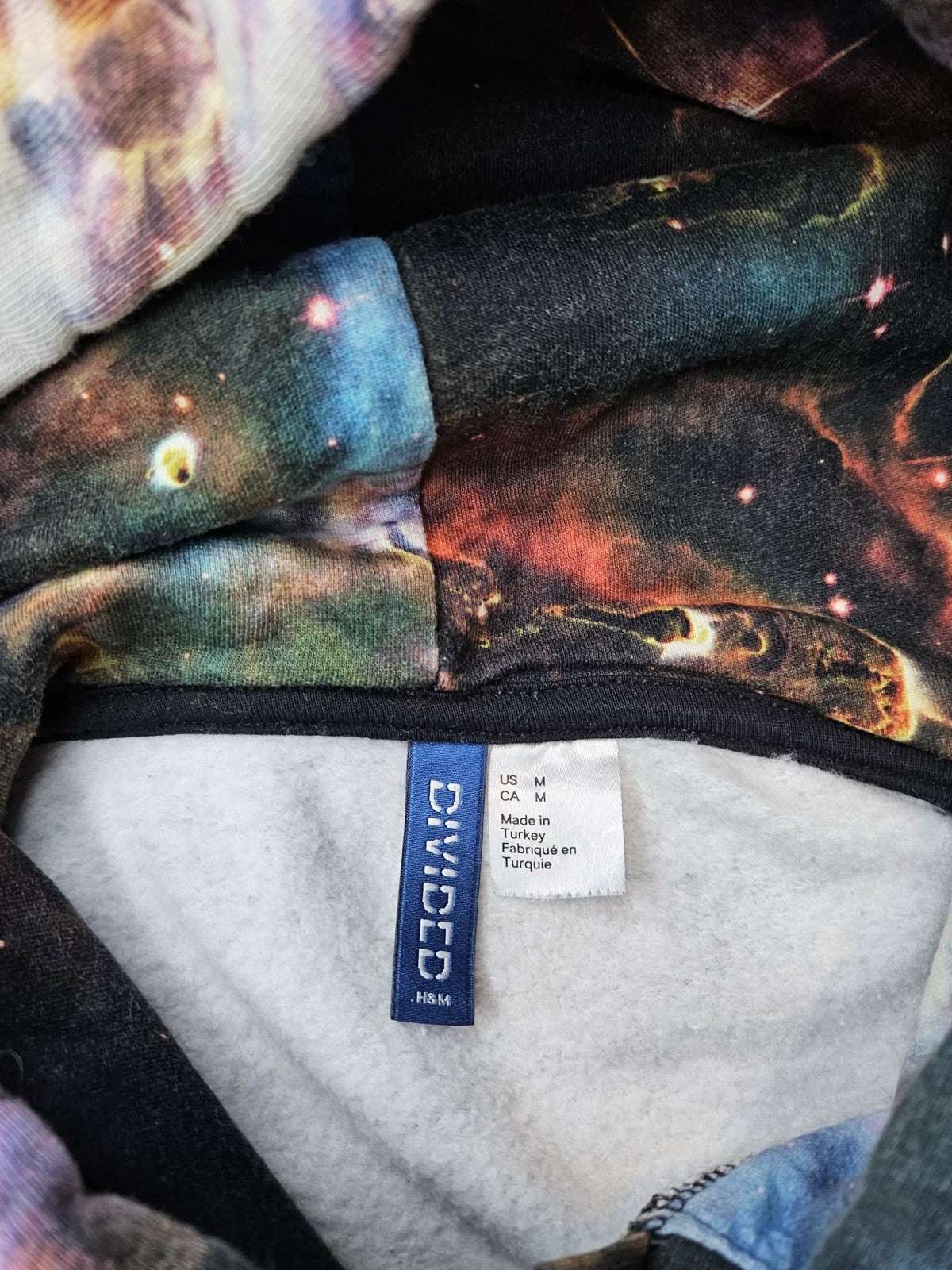 H&M Divided NASA Galaxy Print Hoodie Women’s Small