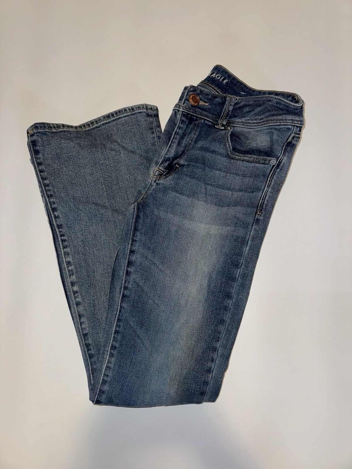 American Eagle Super Stretch Kick Boot Jeans Womens Size 8
