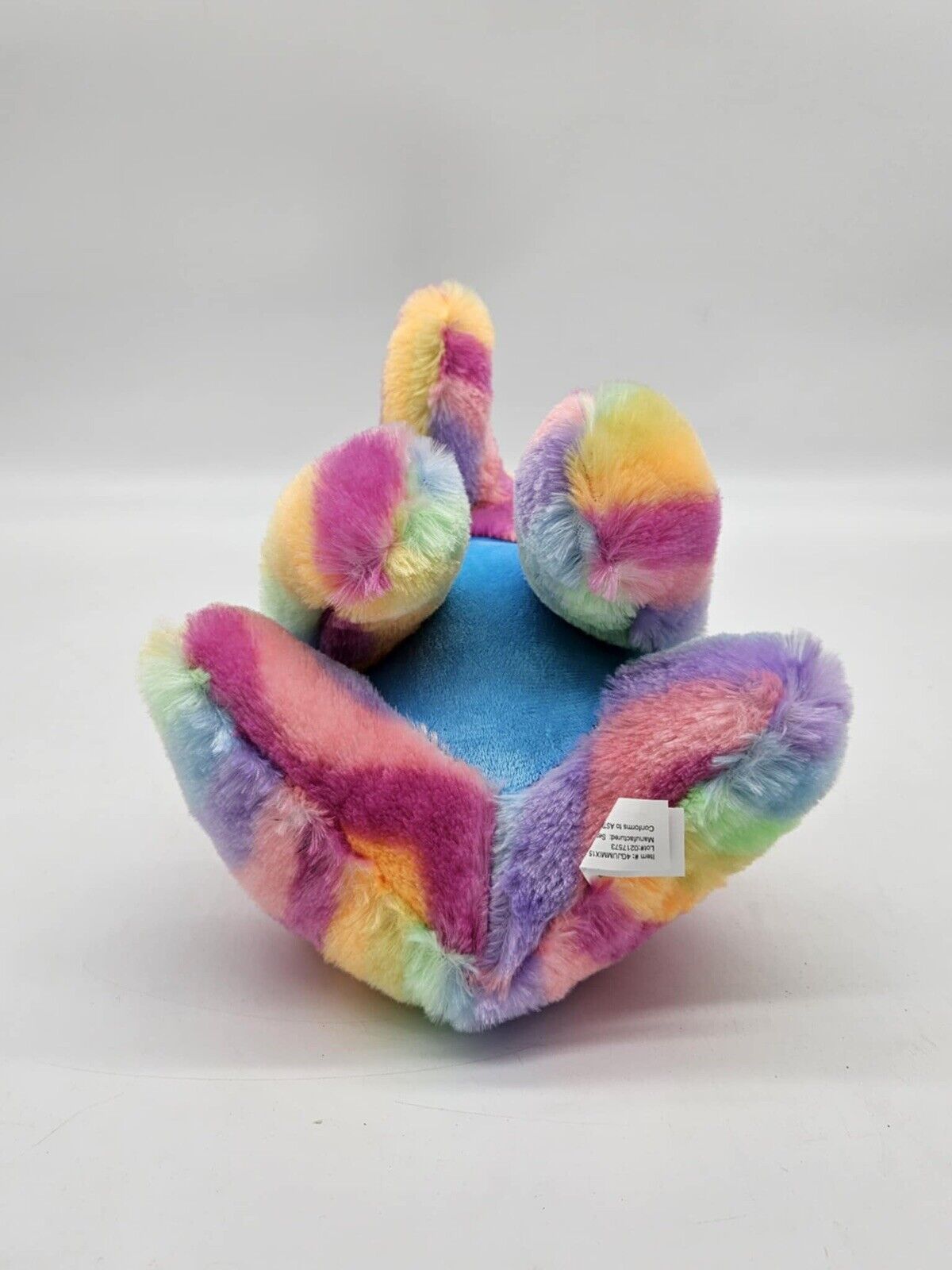 A&A  Global Industries Pastel Wavy Rainbow Swirled Plush Elephant NWT