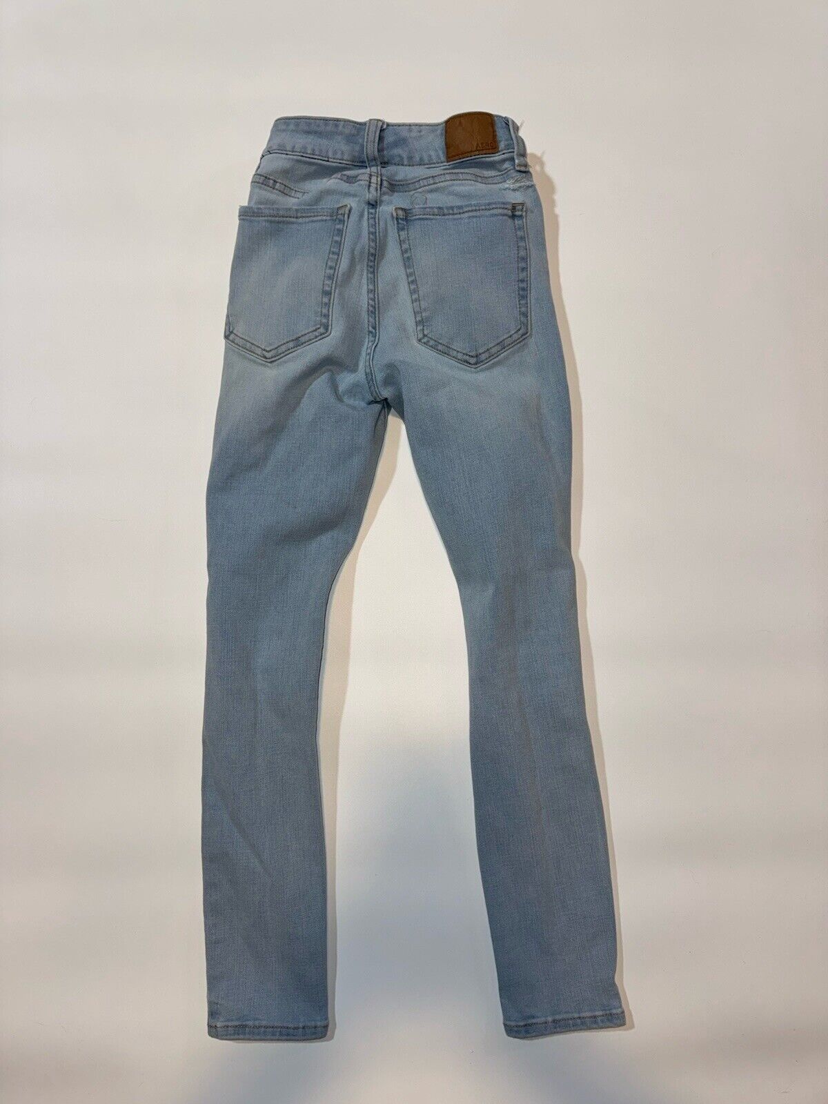 Aeropostale Jeans 000 Short Womens Blue Denim High Rise Jegging Distressed Light