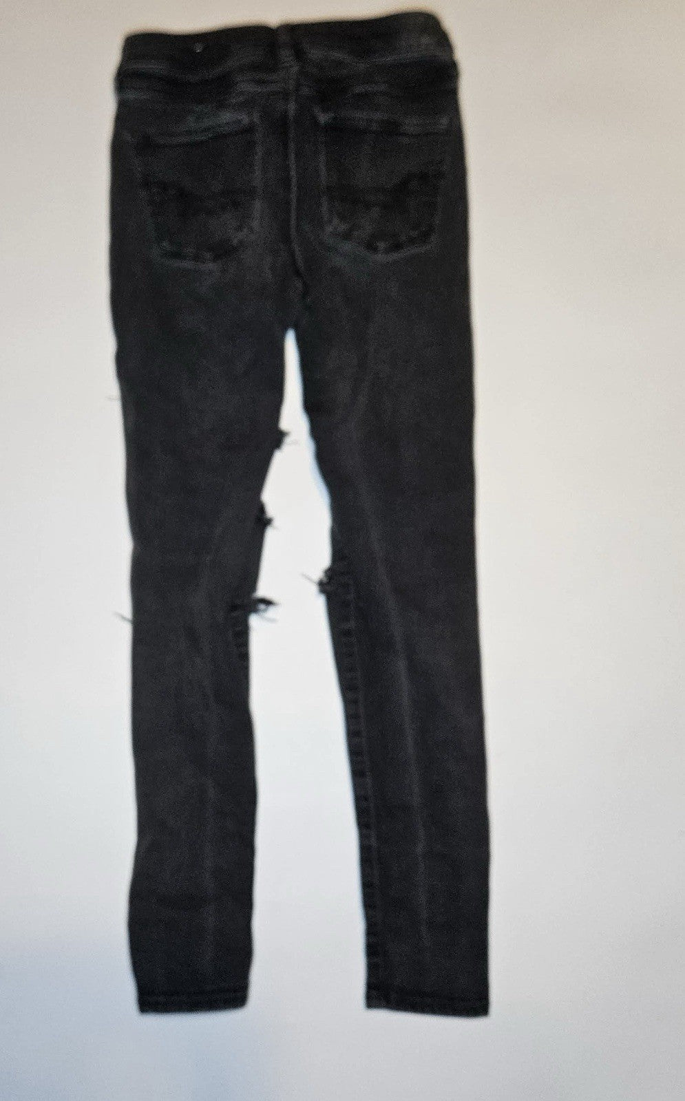 American Eagle Next Level Stretch Gray Distressed Skinny Jeans Women’s 0 Regular