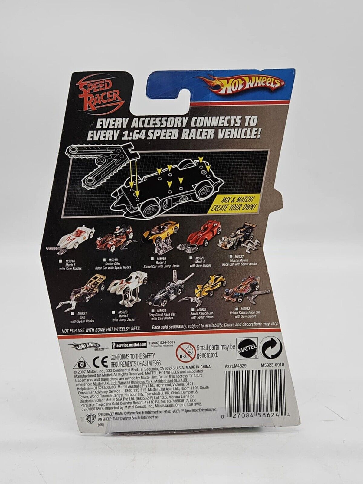 2007 HOT WHEELS SPEED RACER Lot Of 4 w/ 1 HOT WHEELS BATMAN