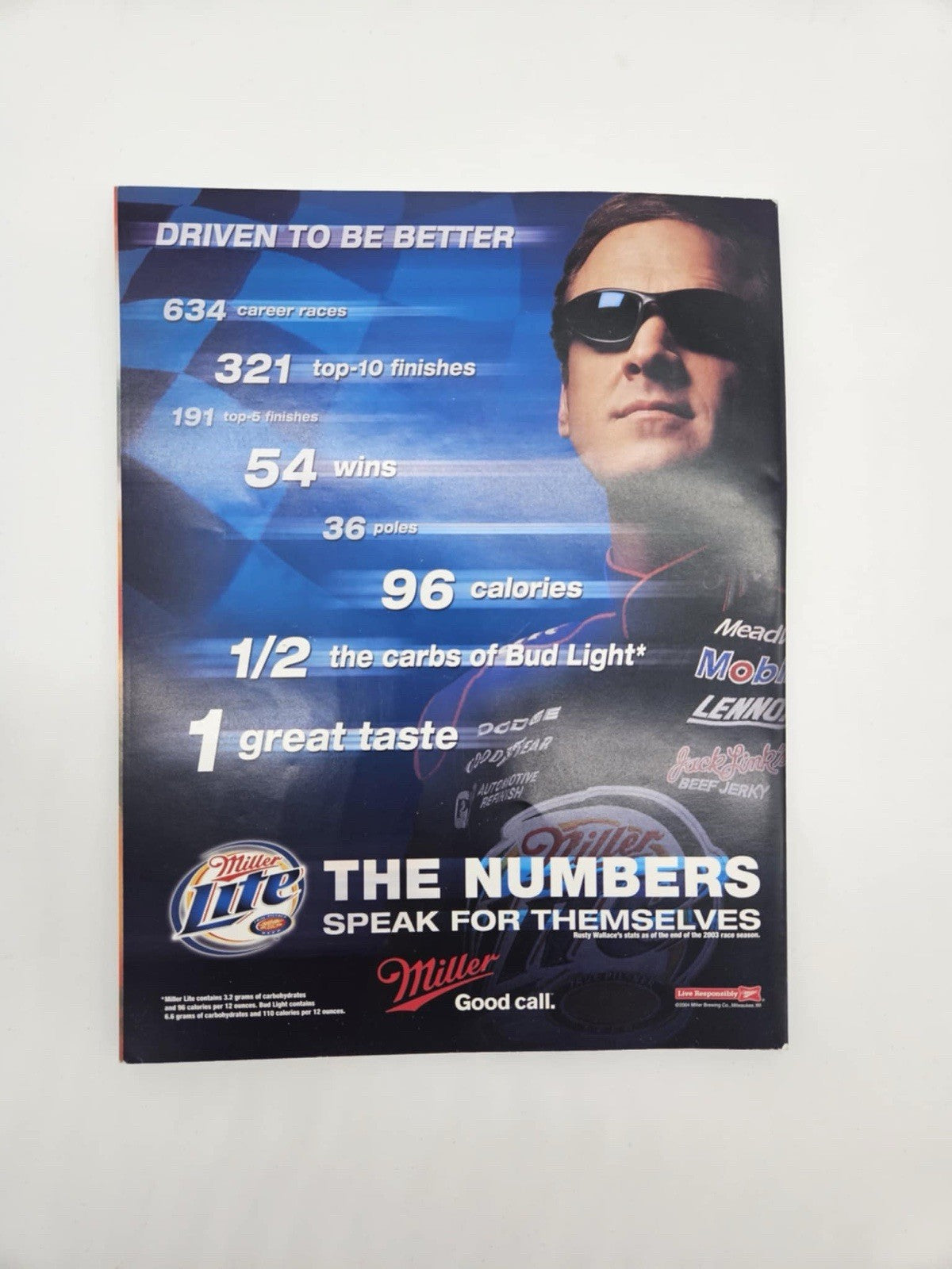 2004 TROPICANA 400 Souvenir PROGRAM Chicagoland Speedway July 9-11, 2004