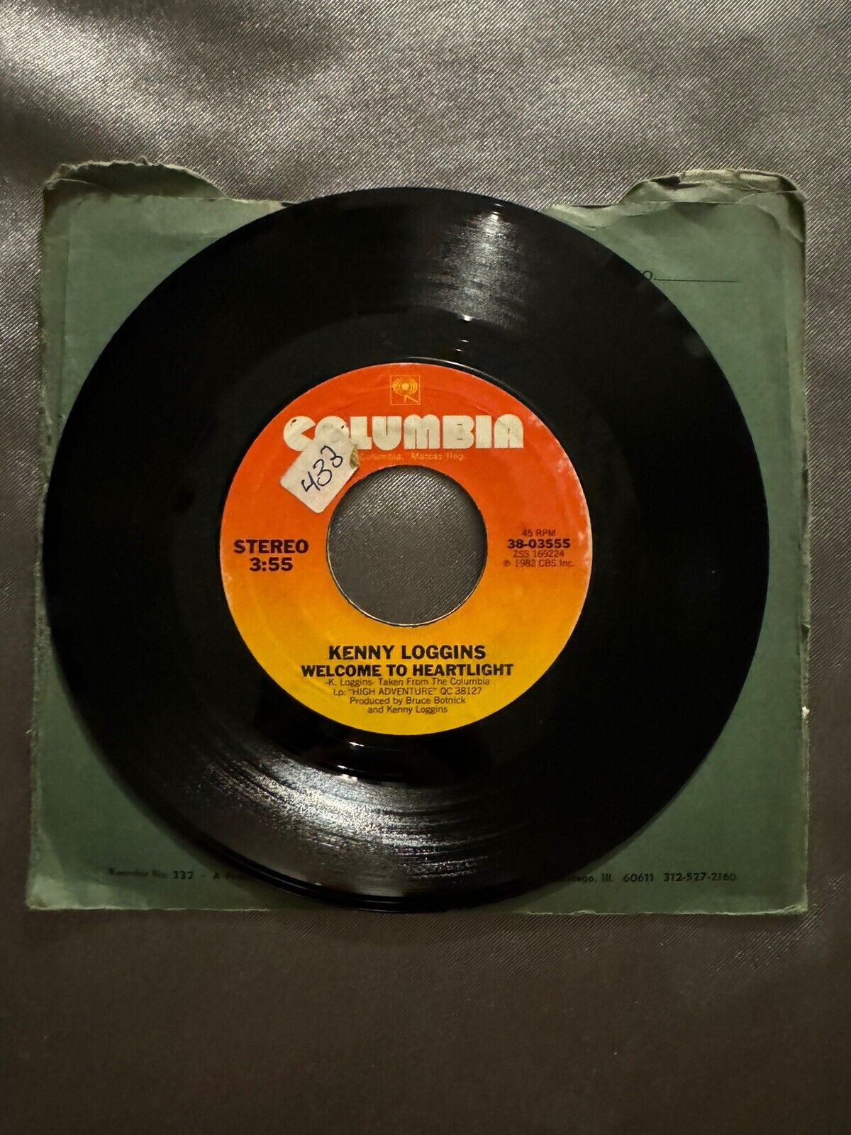 45 Record Kenny Loggins Only A Miracle/Welcome to Heartlight VG