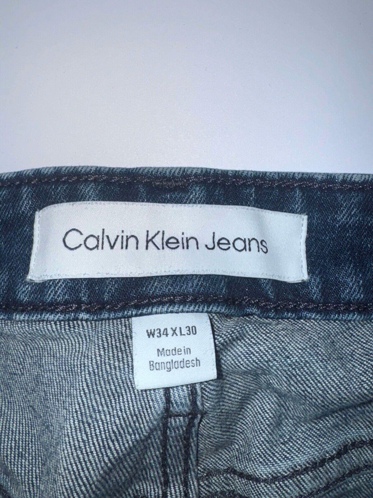 Calvin Klein Straight Leg Jeans Mens 34 x 30 Medium Wash Denim Pants