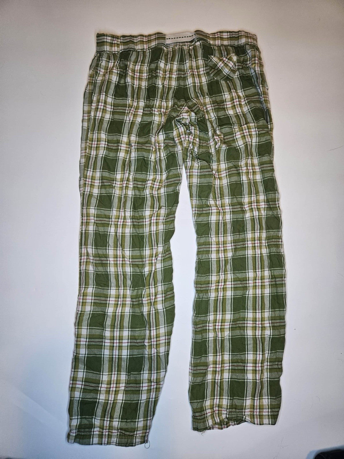 Old Navy Intimates Green Plaid Pajama Pants Womens XS Drawstring Sleep Lounge