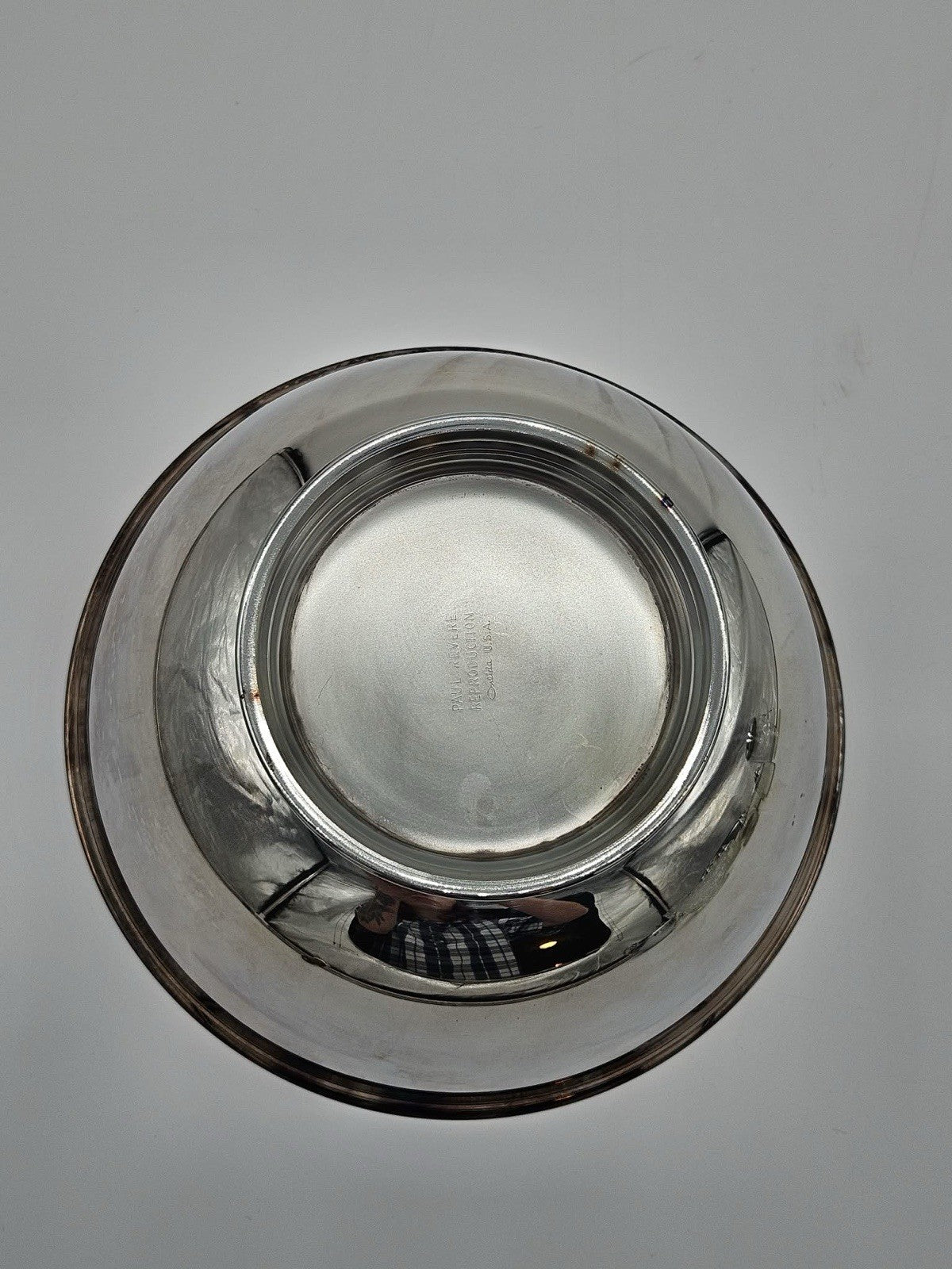 Paul Revere Reproduction Silverplate Footed Serving Bowl
