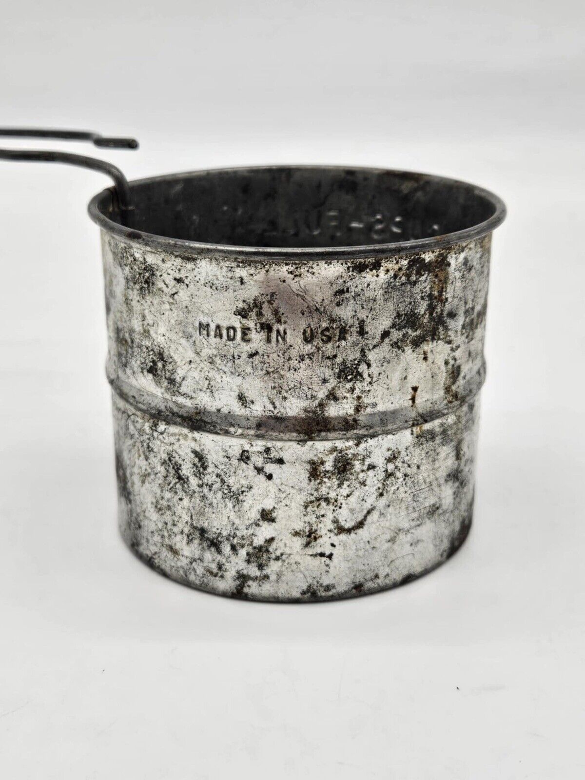 Vintage Swing Arm Flour Sifter Two Cups-Full One Cup, Rustic Metal