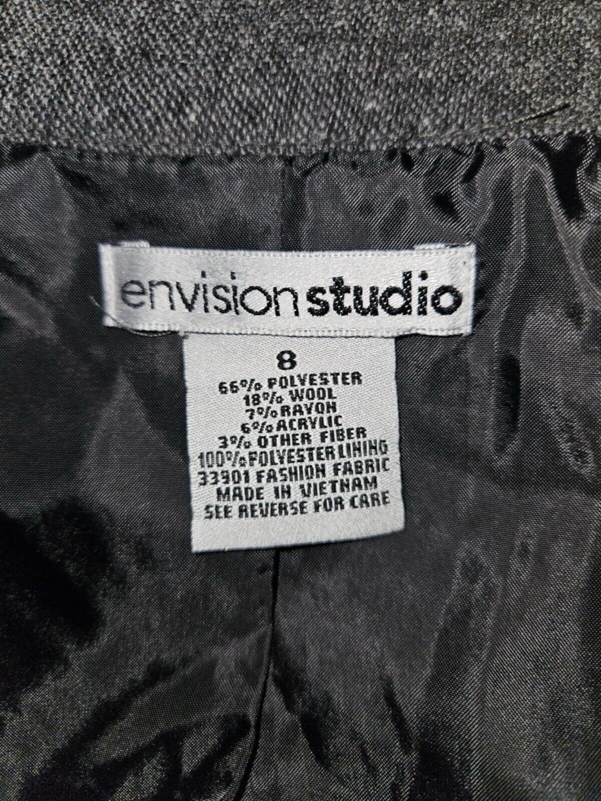 Envision Studio Sz 8 Tweed Jacket Wool Blend WCLTH