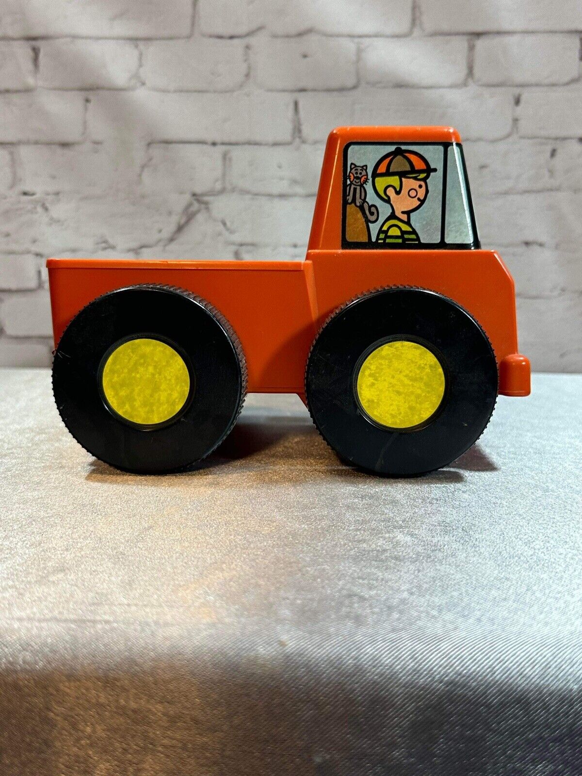 Vintage Orange Tupperware Tupper Toys Pick-Em-Up Truck #1342 Toy Car VTY