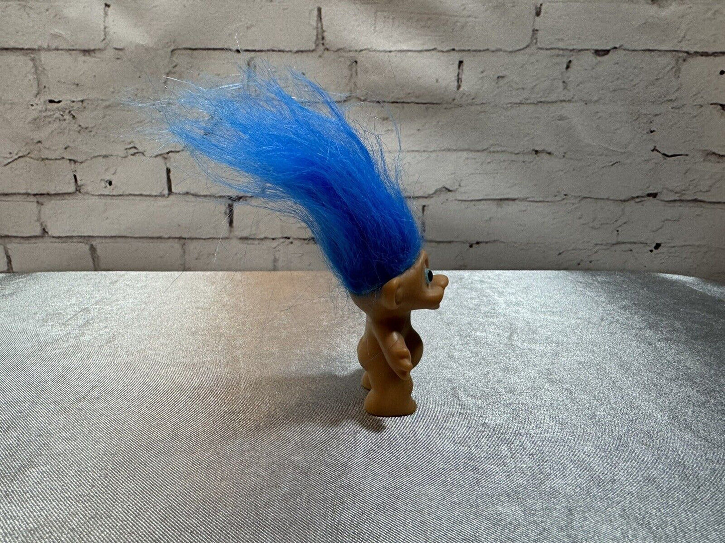 Vintage Russ Troll Doll Blue turquoise Hair Figurine