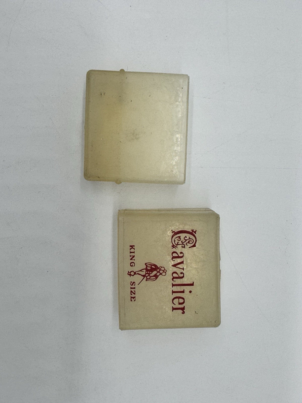 1960-70 Era Cavalier Cigarettes clear plastic 2-pc cigarette case Mail in promo-