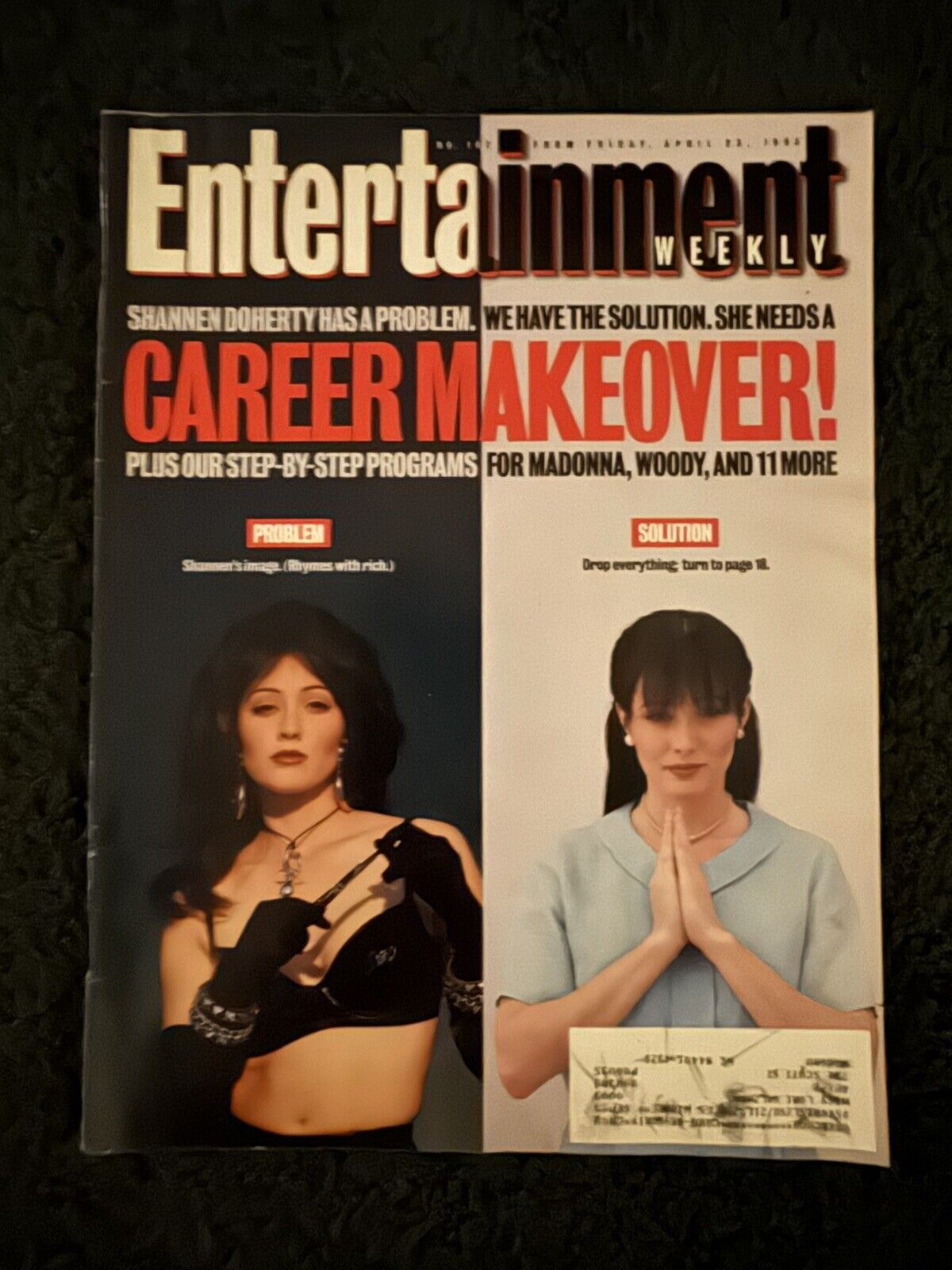 Vintage Entertainment Weekly Magazine April 23 1993 Shannon Doherty Makeover