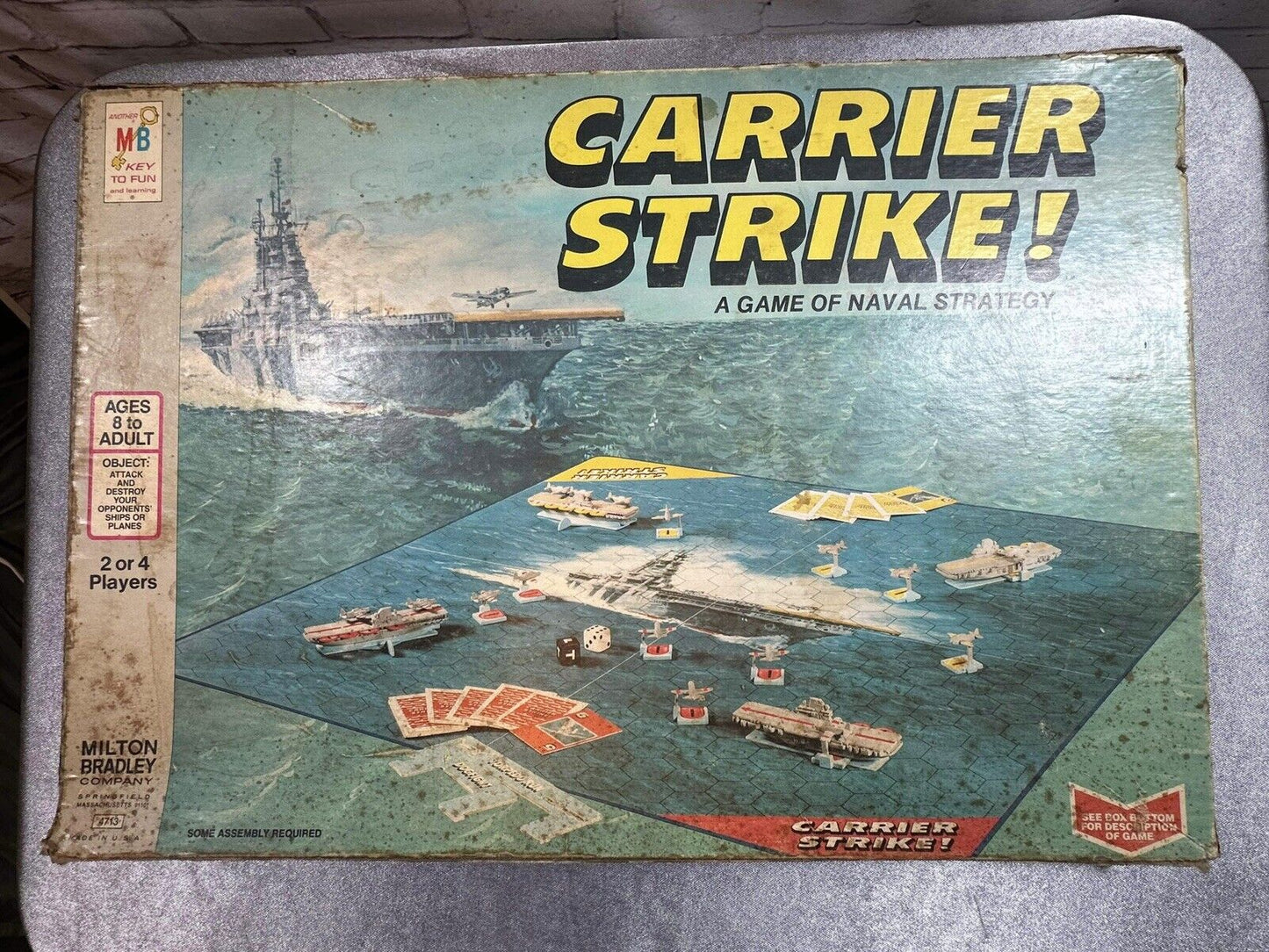 VINTAGE 1977 CARRIER STRIKE! NAVAL STRATEGY BOARD GAME MILTON BRADLEY VGM