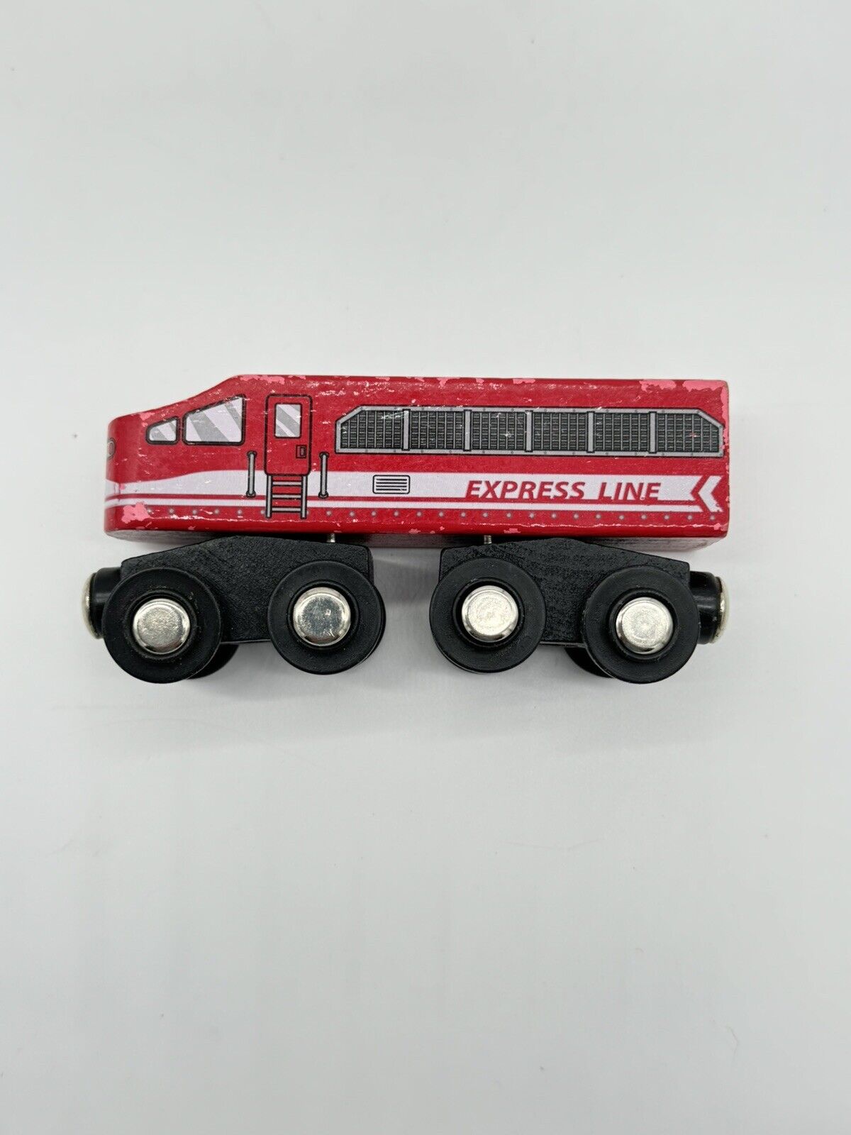 Vintage magnetic wooden train car toy lot of 6