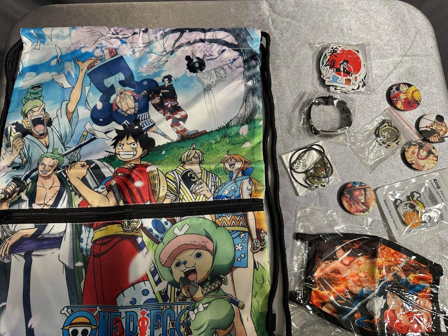 One Piece Anime Collectible Set Backpack, Stickers, Pins & MORE! CTY QCC