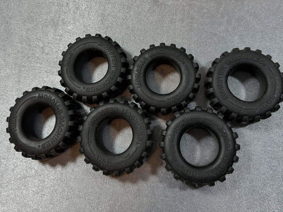 6 Vintage 1986 Monster Machine TOMY Truck Tires VTY 003