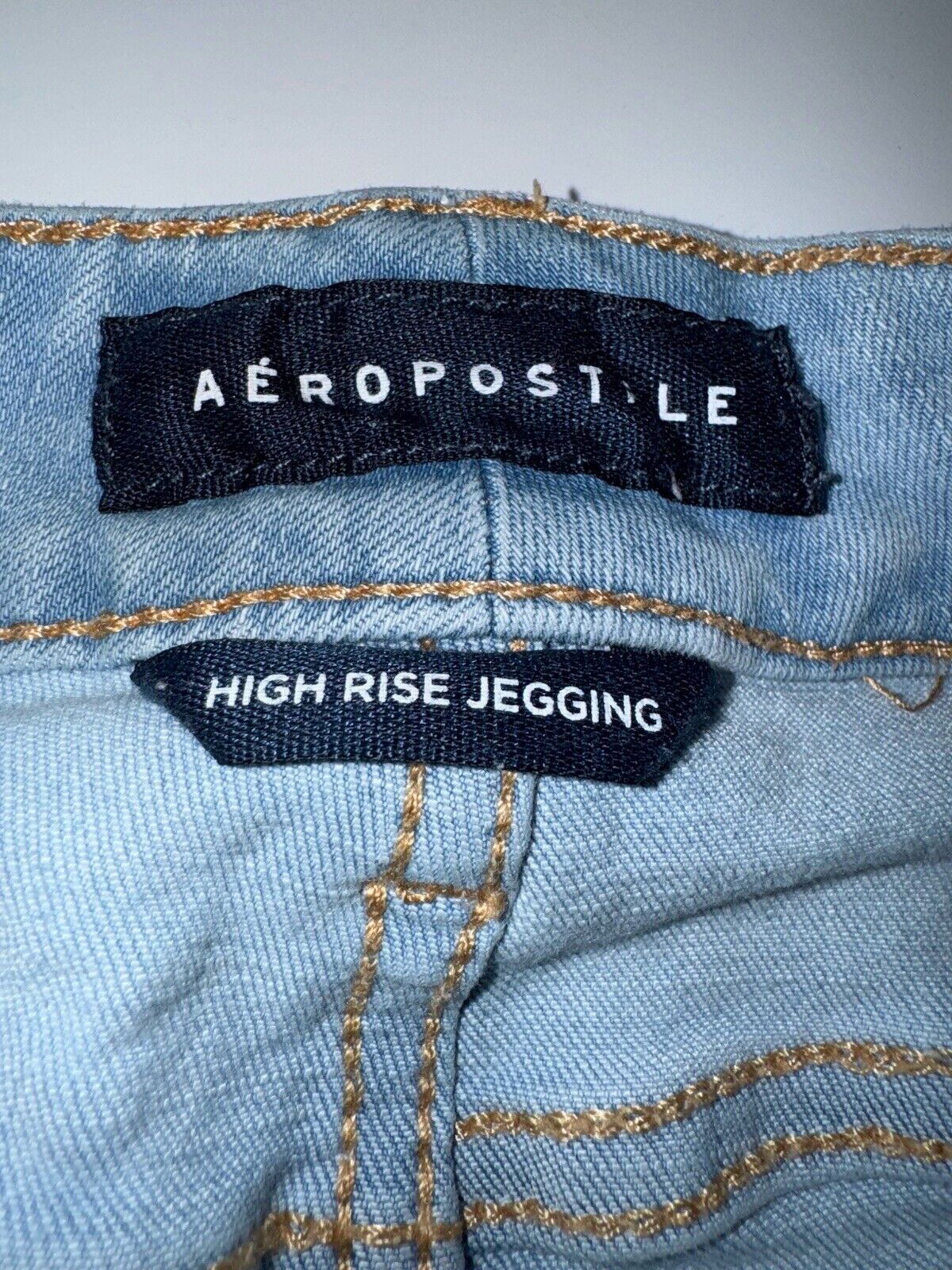 Aeropostale Jeans 000 Short Womens Blue Denim High Rise Jegging Distressed Light