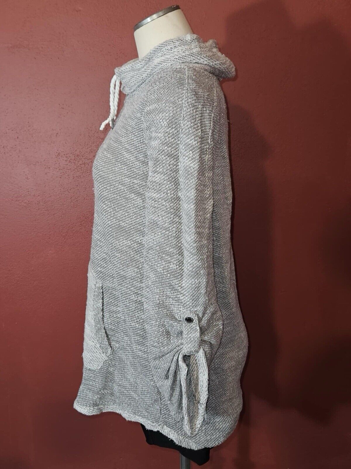 Calvin Klein Performance Quick Dry Sweater Cowl Neck Kangaroo Pocket Sz L