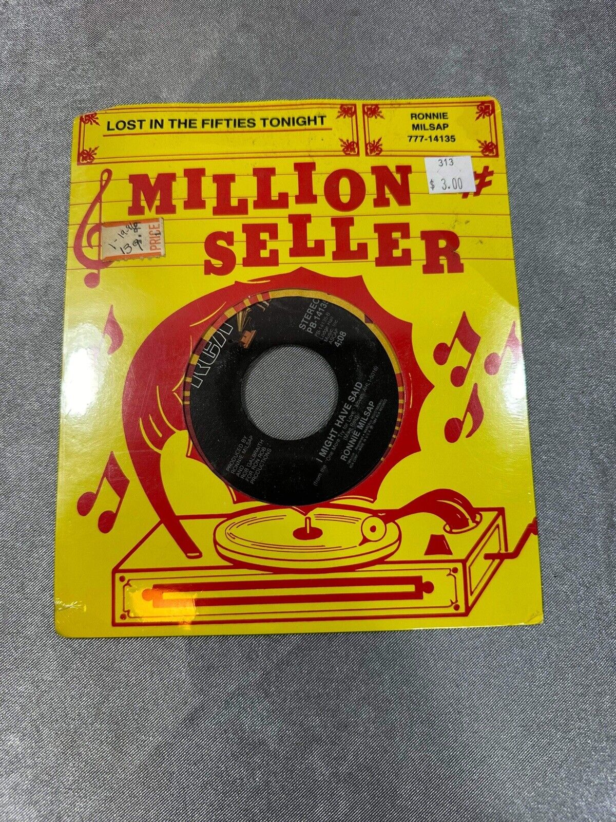 Ronnie Milsap, Lost In The Fifties Tonight (Still of the Night)~1985 RCA 45 +slv