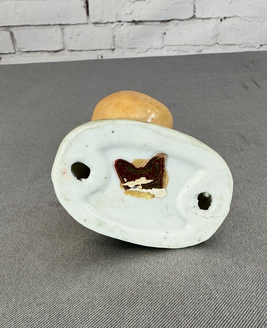 Adorable Vintage  Dog  / Small Figurine Girl  2 3/4 "