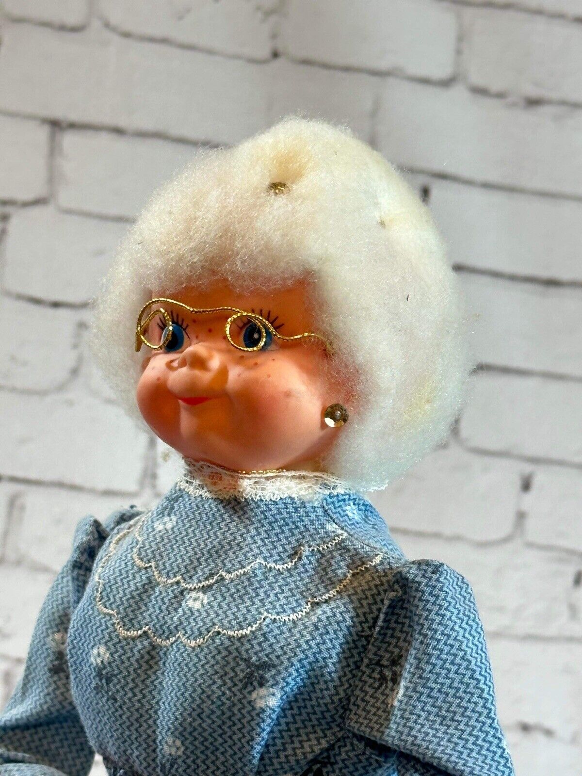 Vintage Granny Doll Hand Crafted SOAP DETERGENT BOTTLE Door Stop TNO QCC
