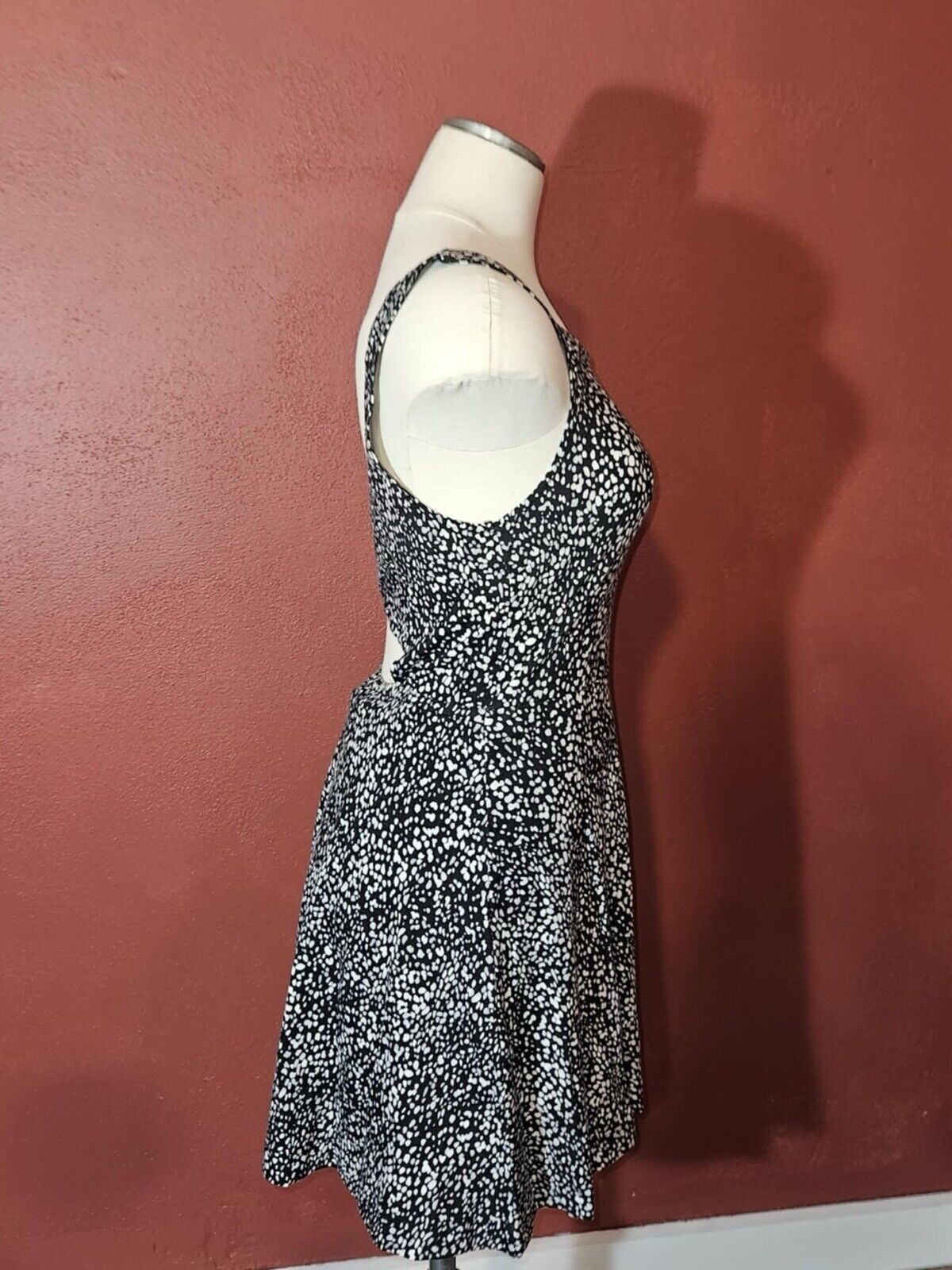 American Eagle Dotted Cross-Back Skater Dress, Size XS