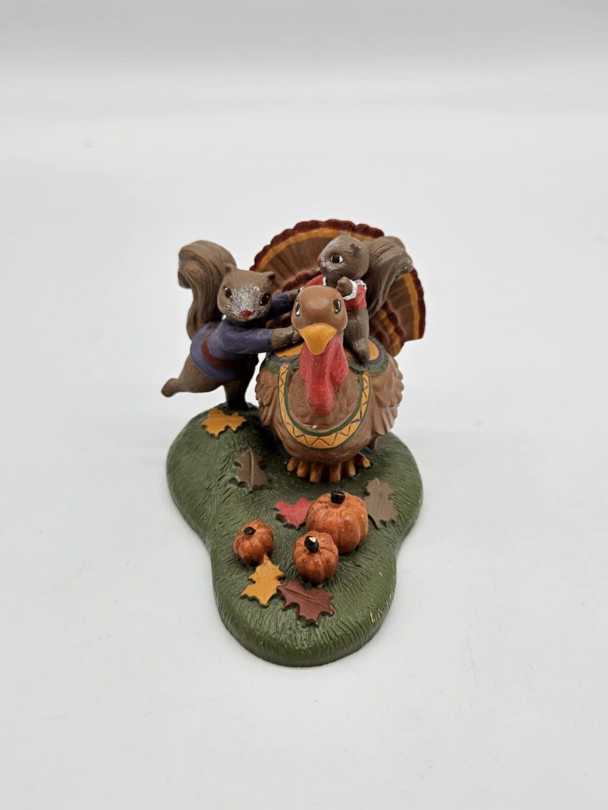 Avon Magical Carousel Turkey Mr. Squirrel Hold On Tight Thanksgiving Signed G34