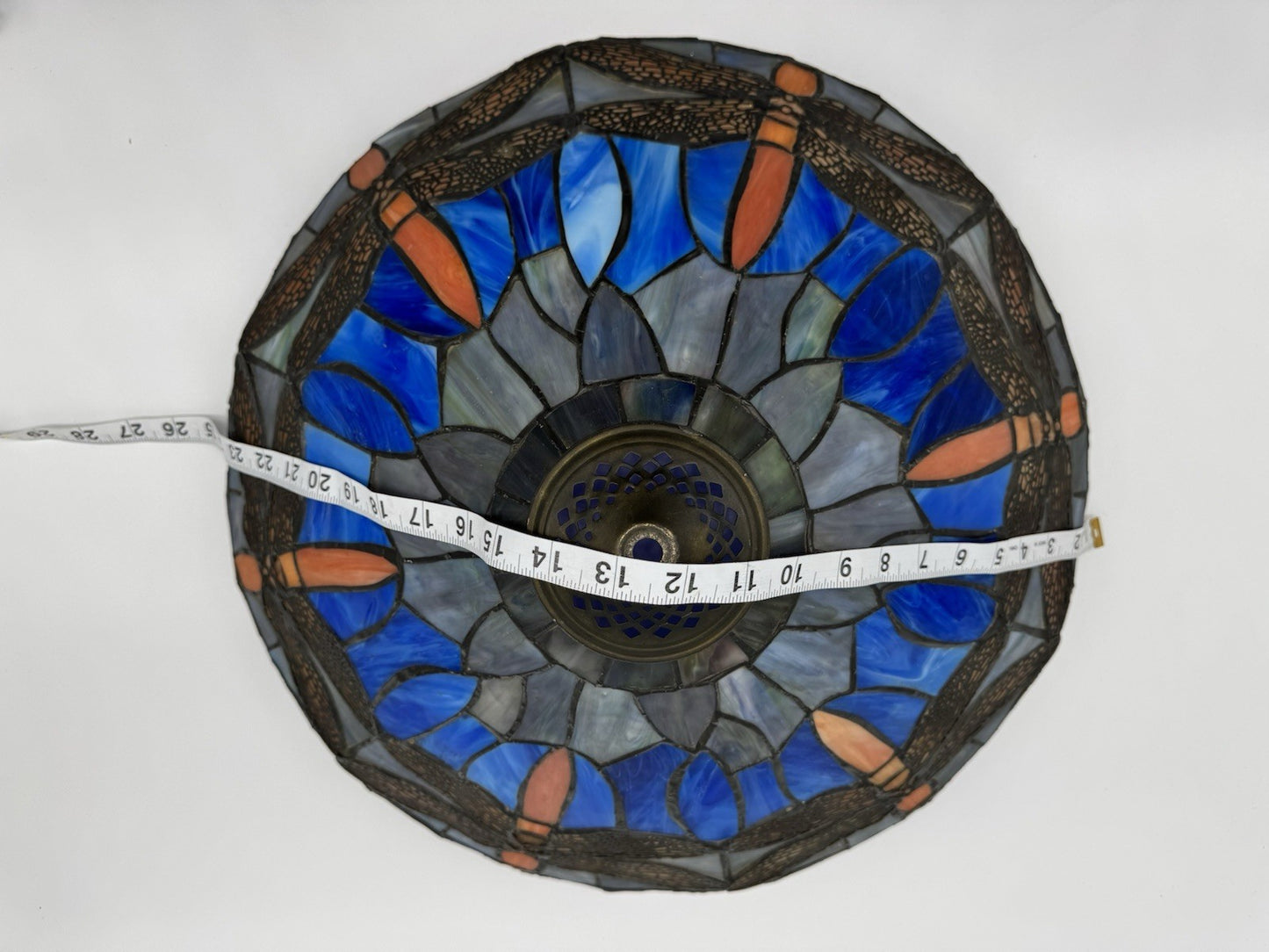 Antique Tiffany Studios Reproduction Red Dragonfly leaded glass Lamp Shade