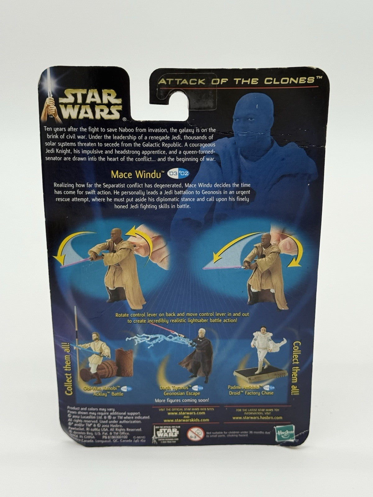 NEW Mace Windu Arena Confrontation Star Wars Attack of the Clones AOTC 2003 - D
