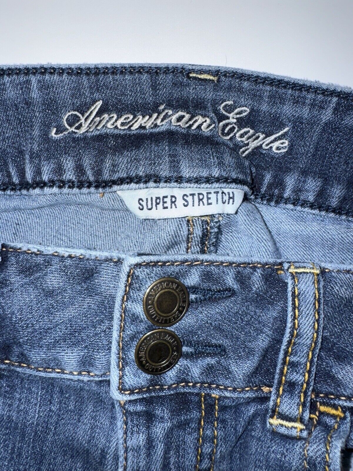 ***AMERICAN EAGLE*** SUPER STRETCH ARTIST FIT WOMENS BLUE JEANS sz6R