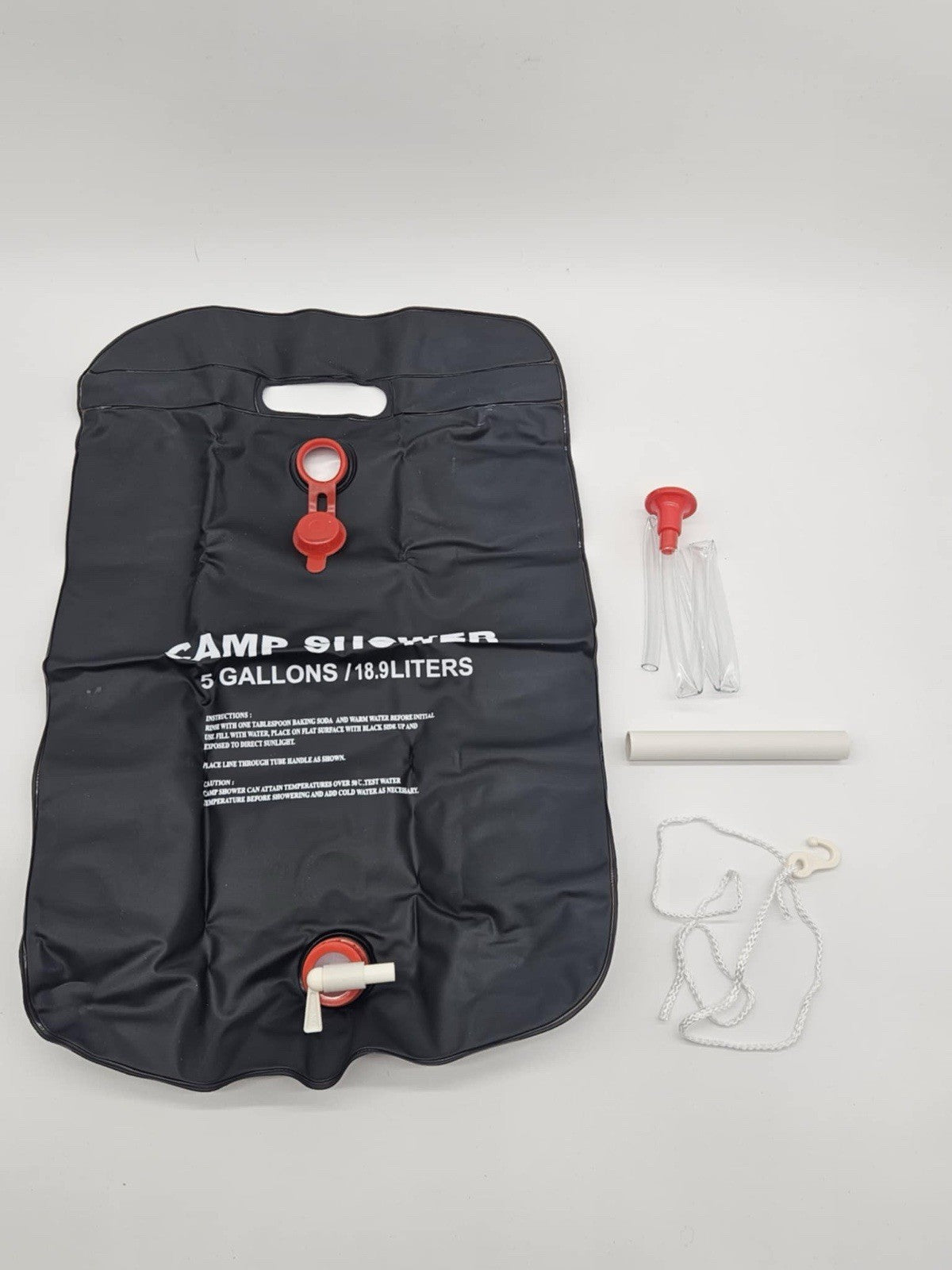 New Ozark Trail 5-Gallon Solar Compact Camp Shower w/Hanging Kit