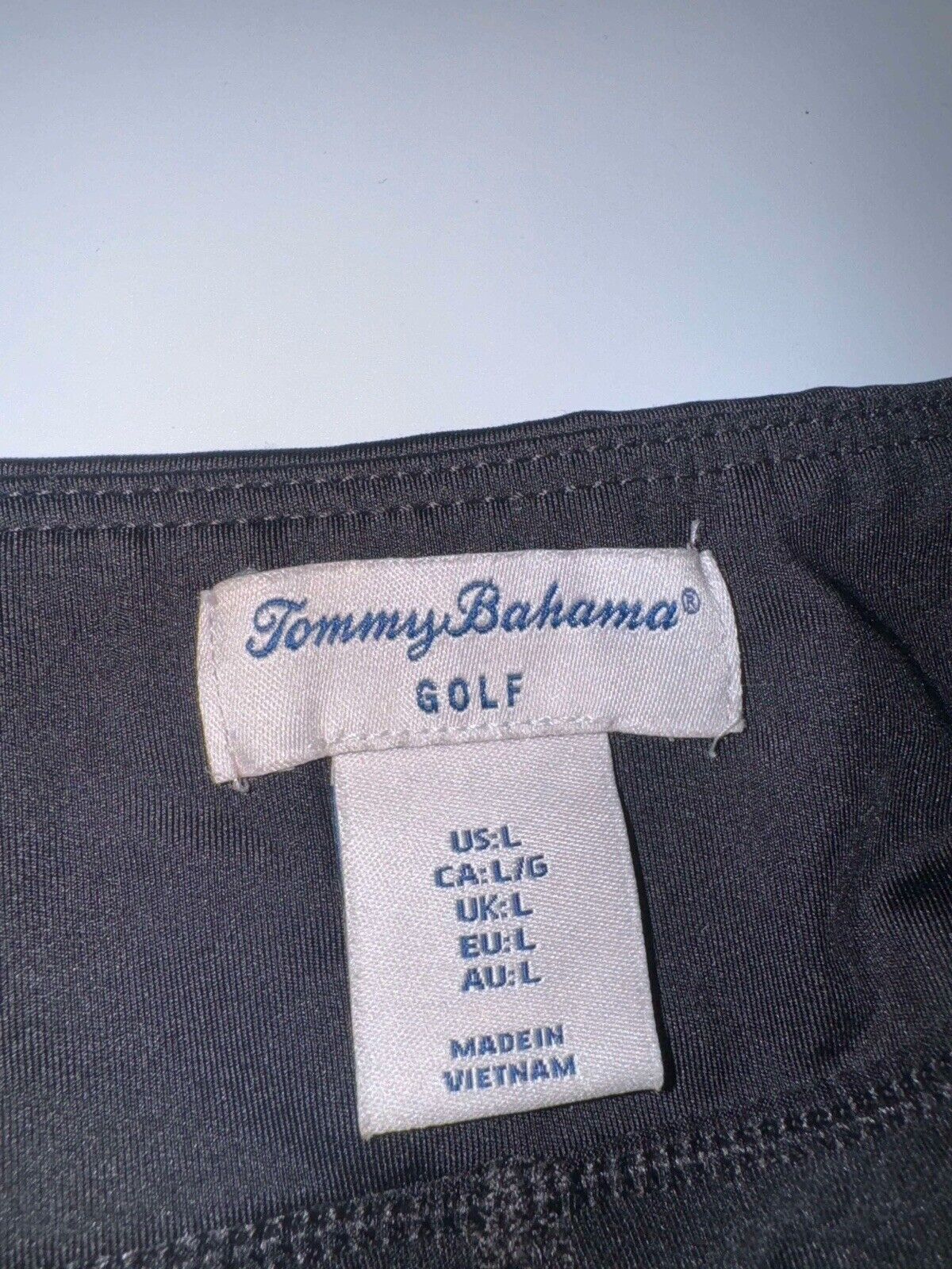 Tommy Bahama Black Skort Women Large Golf Pull On Skirt Pocket Elastic Resort +