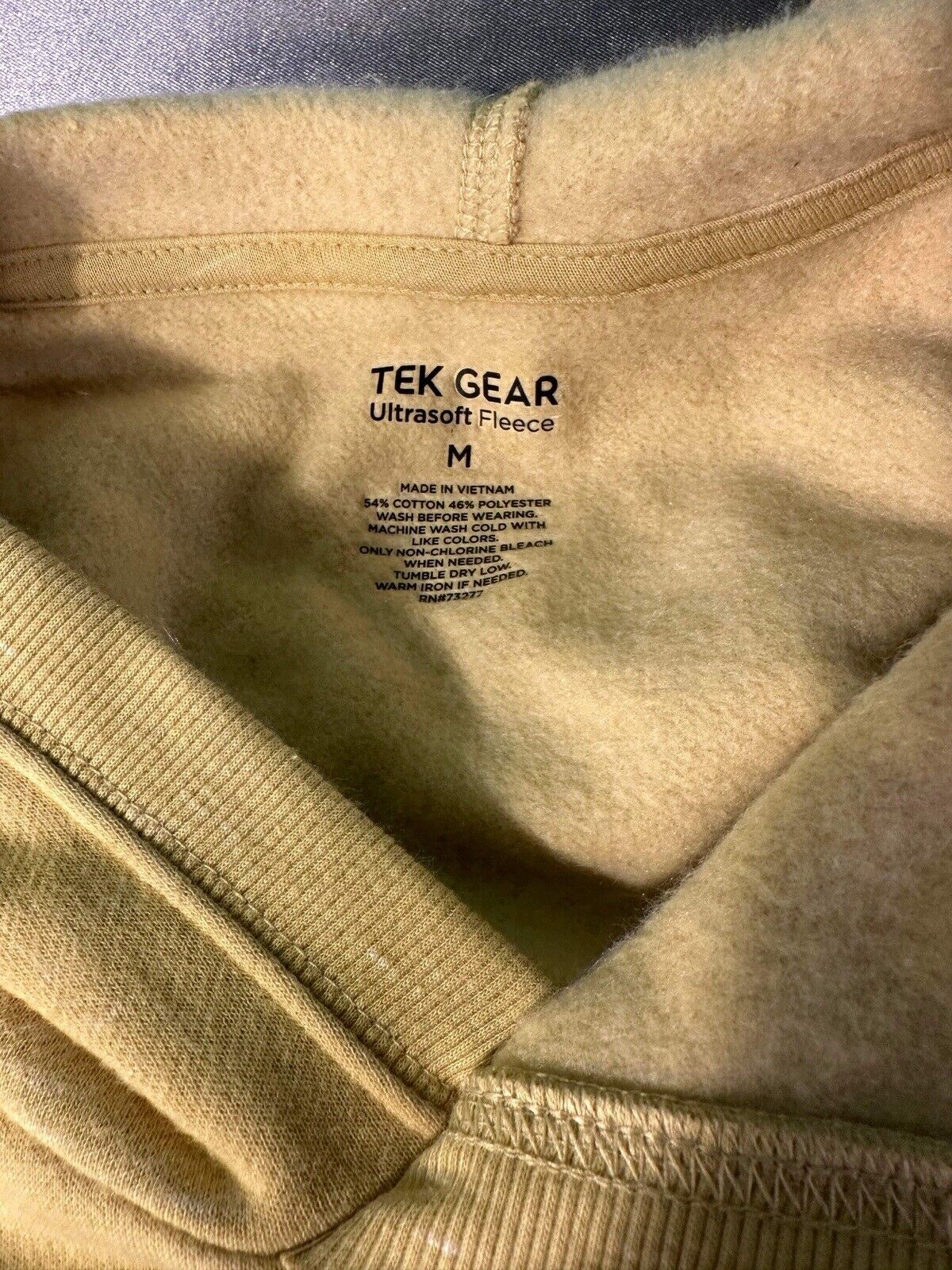 Tek Gear Yellow Pullover Tunic Sweatshirt Hoodie With Pockets Size Medium WCLTH