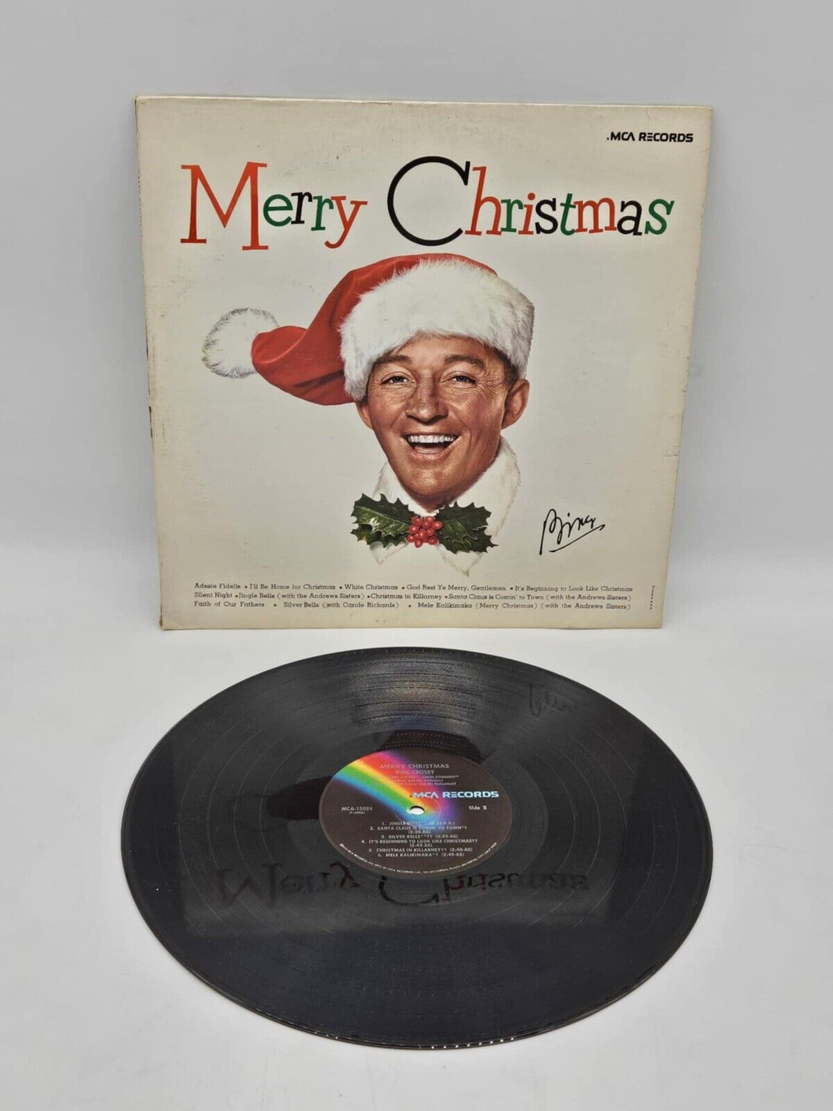 Bing Crosby Merry Christmas Bing LP MCA Records (MCA-15024) 1980 pressing
