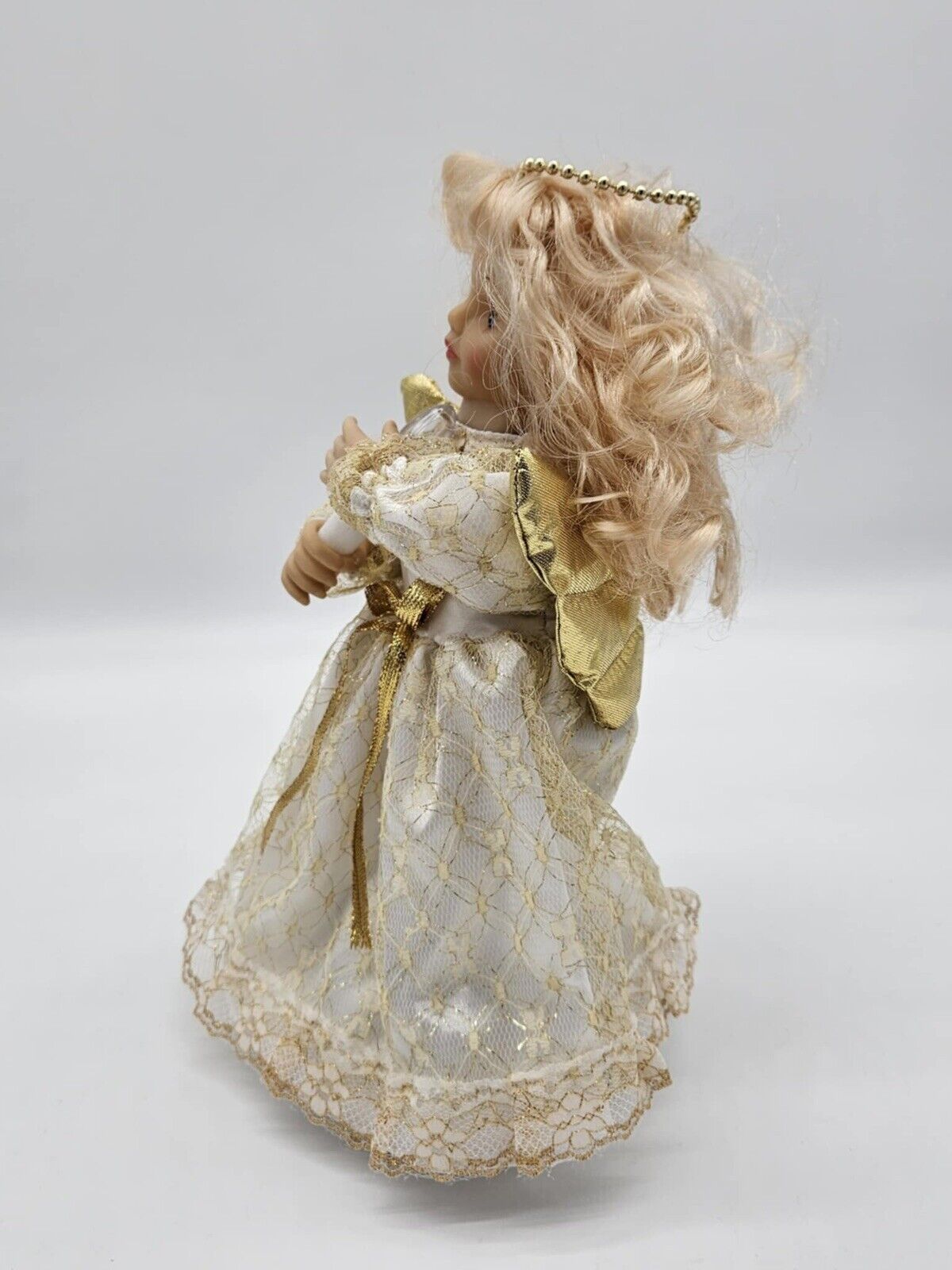Vtg Animated Motion Angel w/ Illuminated Candle Light ~ Plays ‘Jingle Bells’