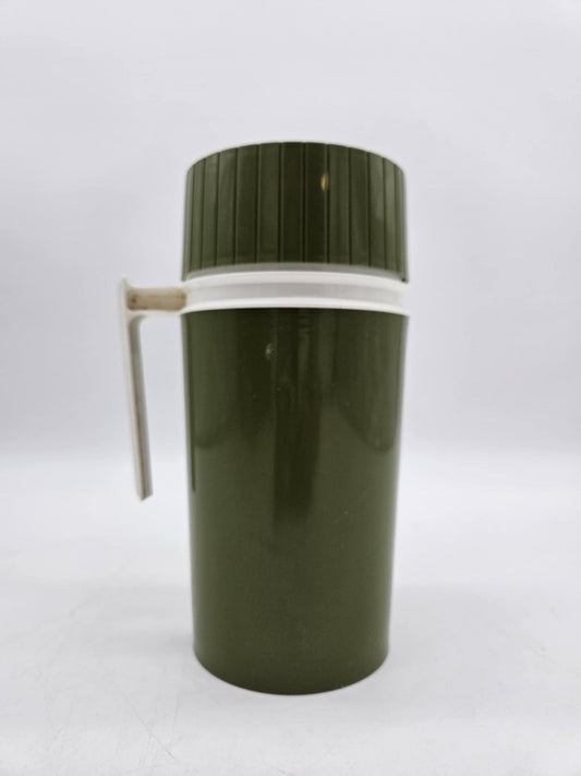 Vintage Thermos Pint Size Model 7202 Green Insulated Travel Thermos