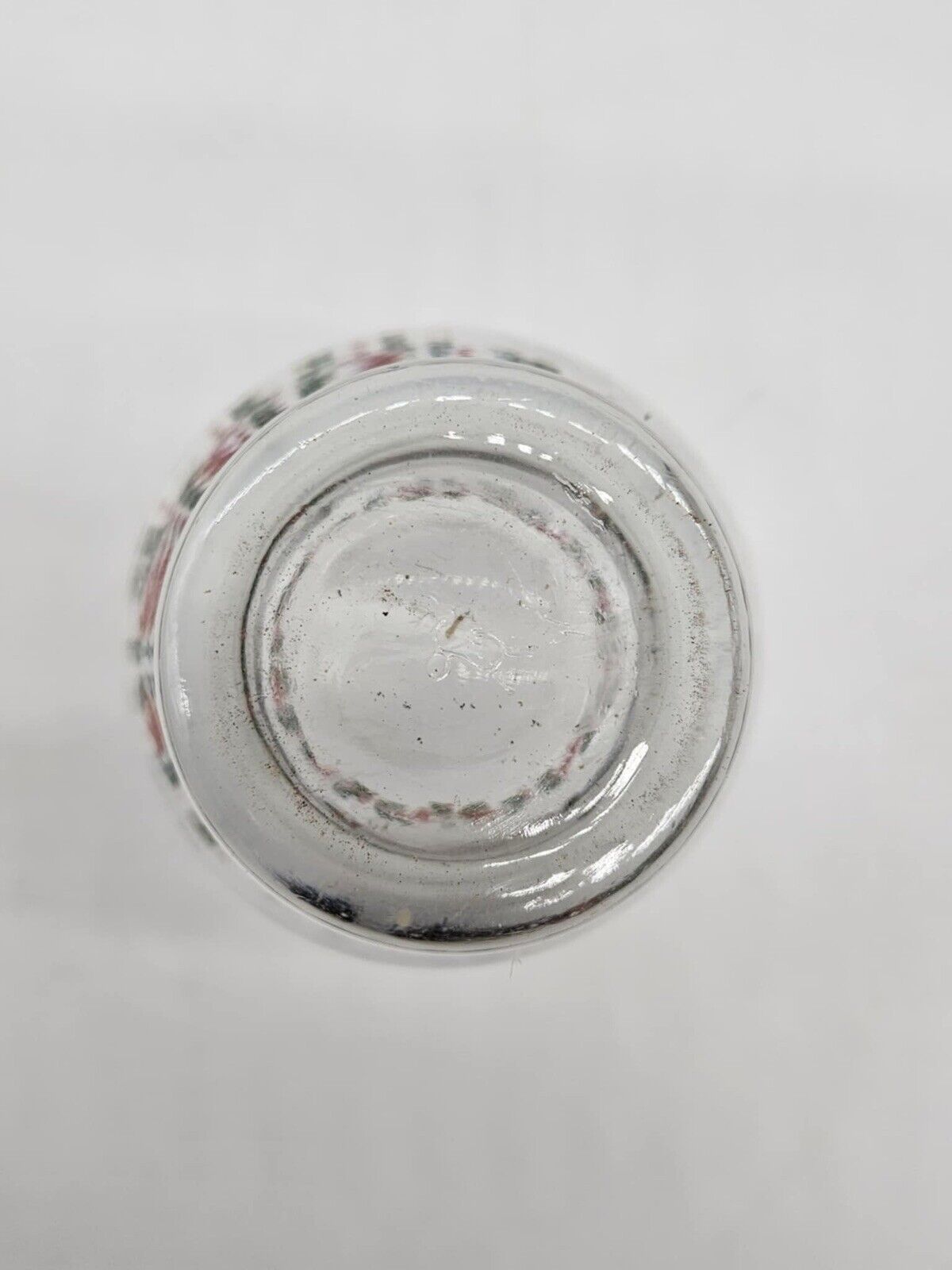 Vintage Christmas Holly Berry Ribbon Glass Gold Rim Arby's 5 1/4" Replacement