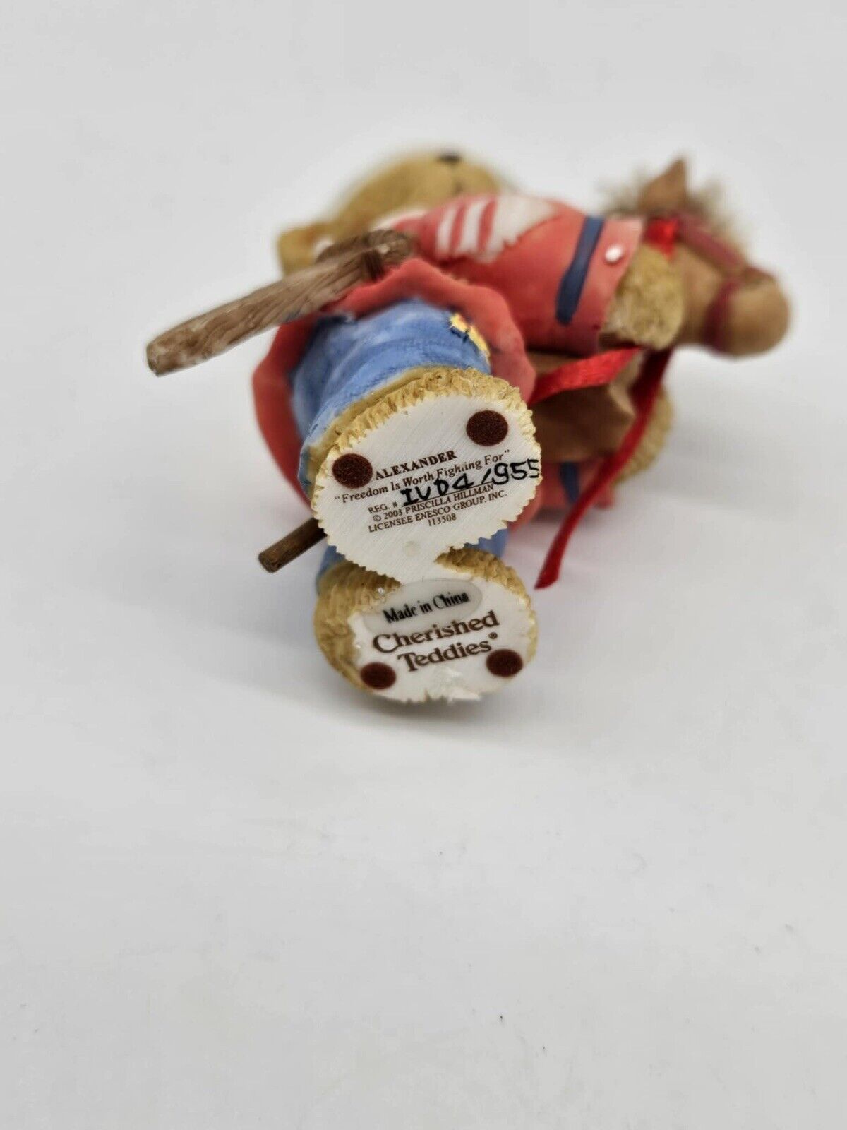 ADORABLE Cherished Teddies Alexander "Freedom Is Worth Fighting for" 113508