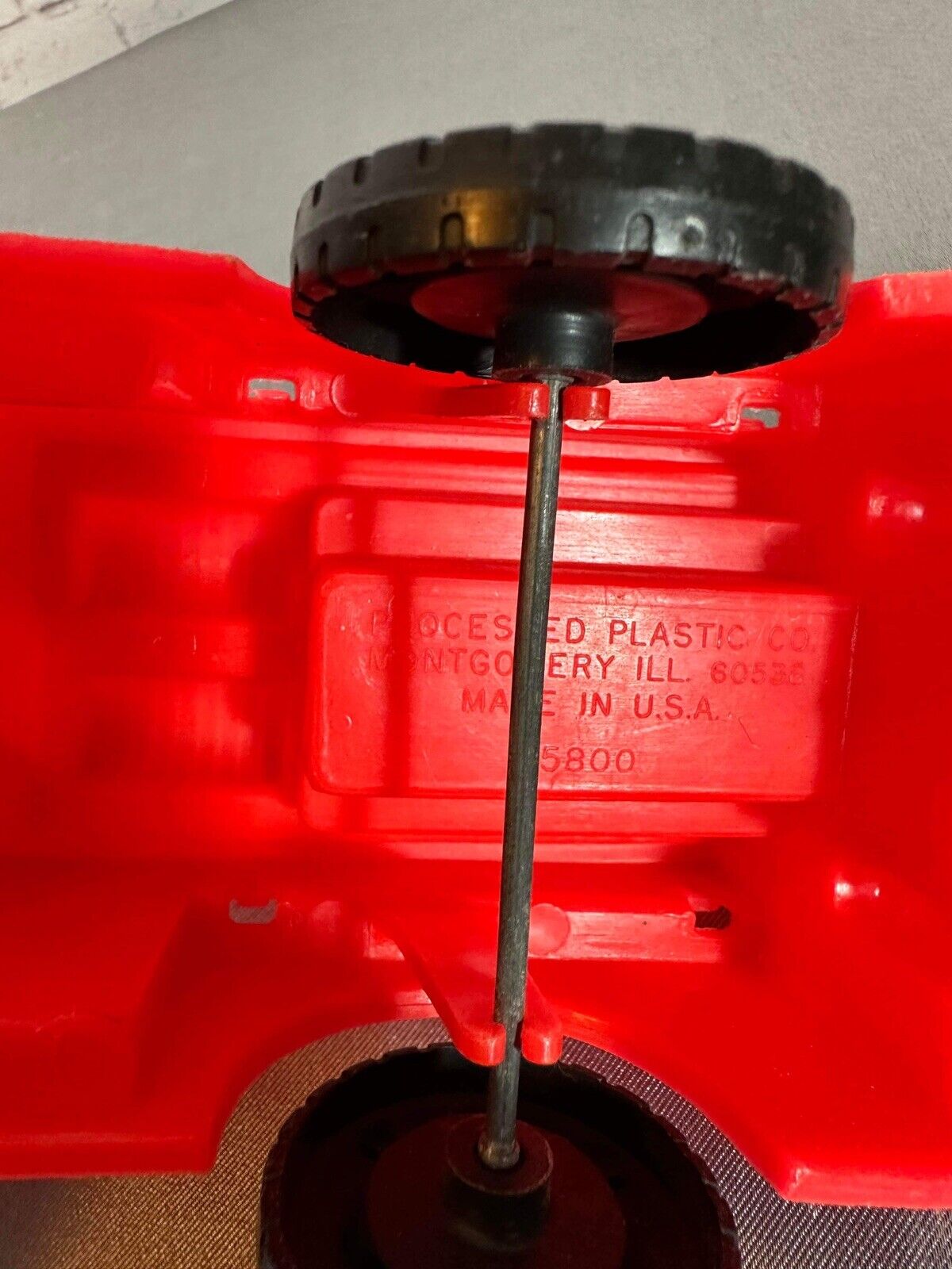 Vintage 1970s Processed Plastic Red Fire Truck VTY