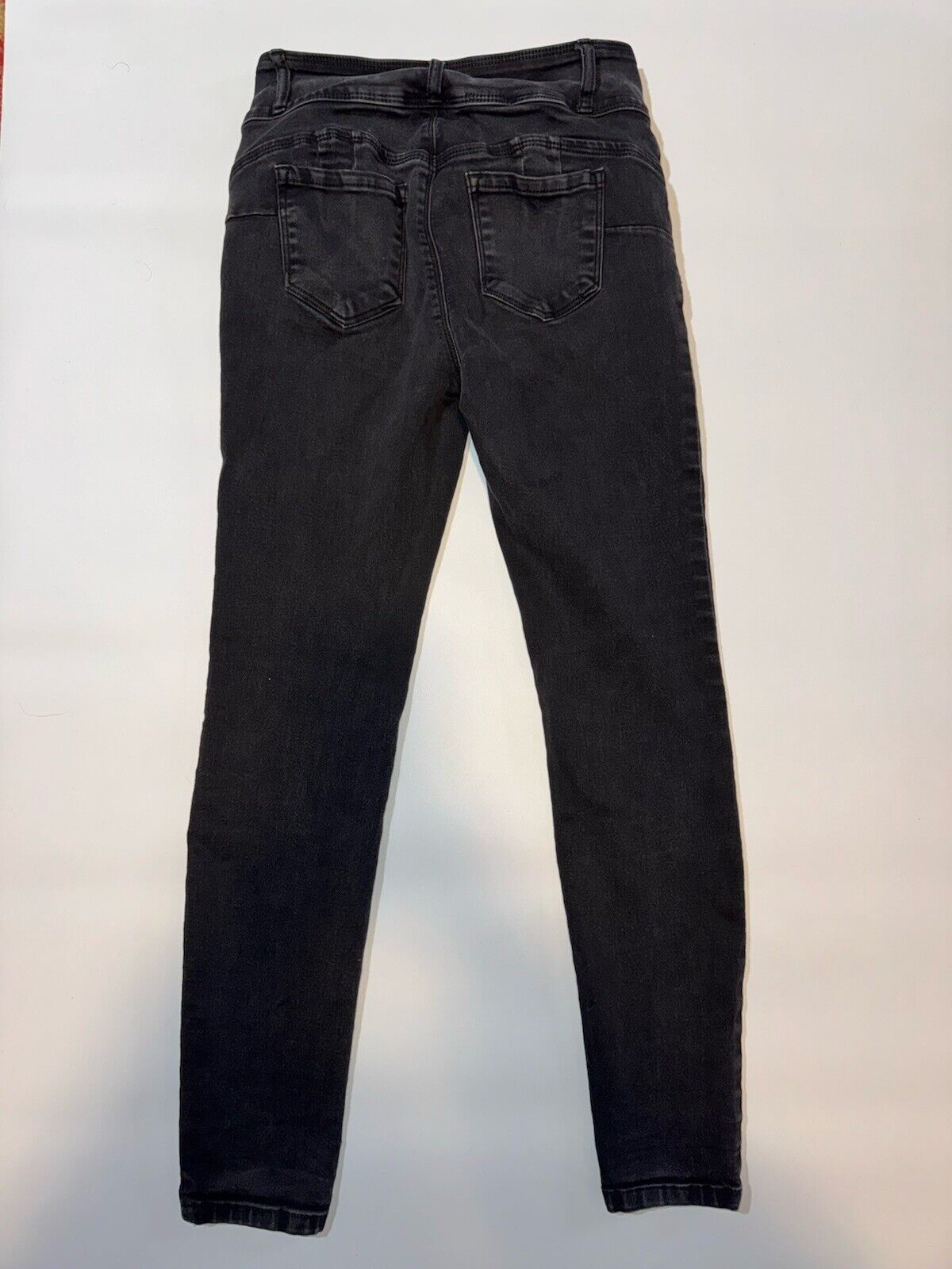 Wax Jean Butt I Love You Skinny Push Up Twill Pants Sz 7/28 Black Stretch WCLTH