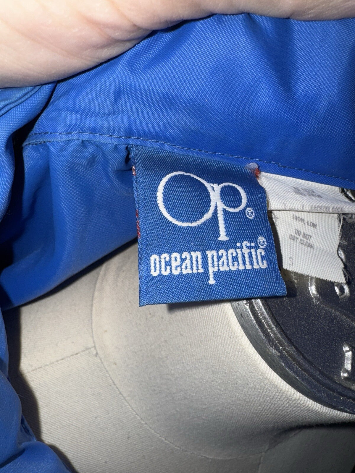 Vintage Ocean Pacific Rainbow Royal Blue Wind Breaker Jacket size S - Pride