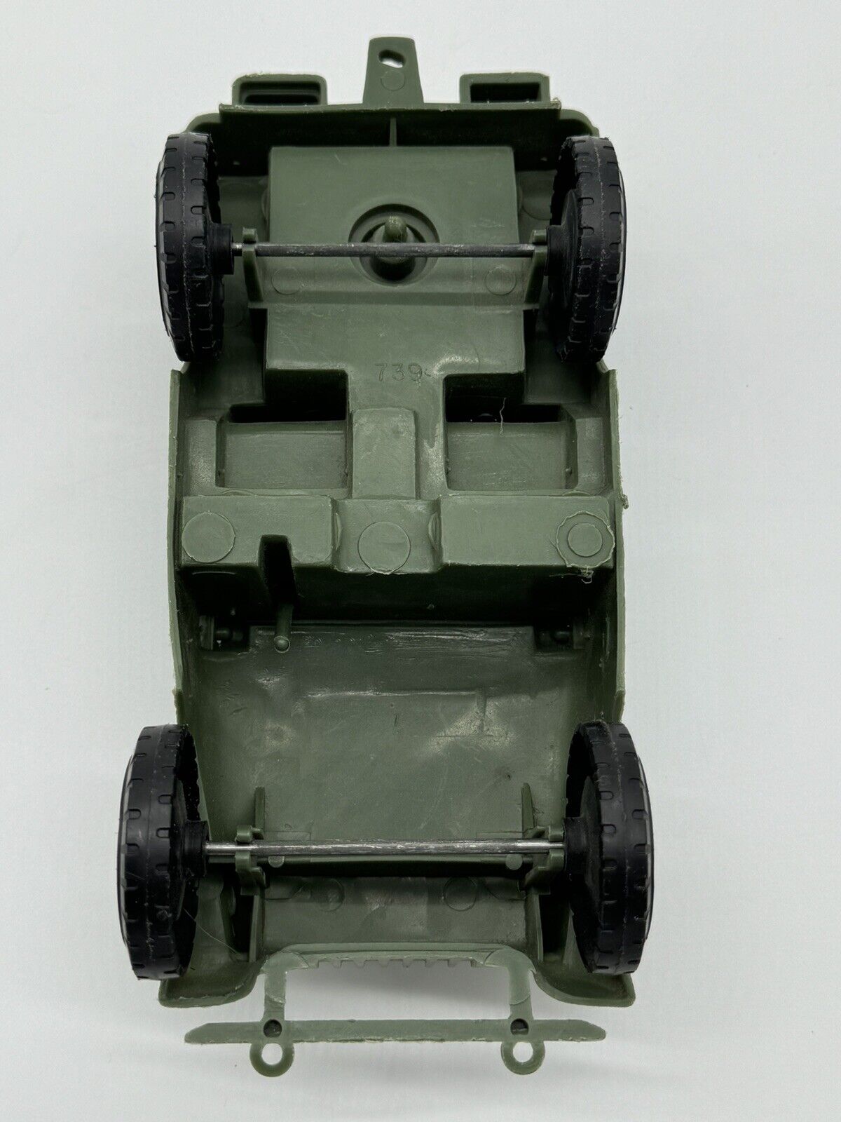 Vintage Processed Plastics Toy Army Jeep with Base For Machine Gun Bin 8