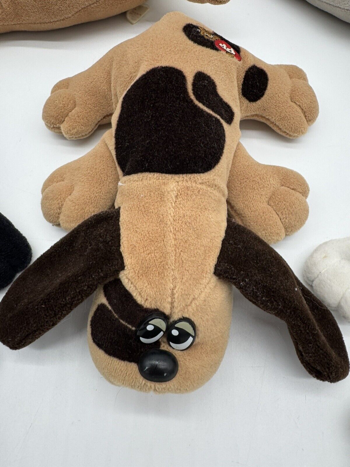 Vintage Pound Puppies Plush 80s/90s Black Brown Gray White Dog Lot x5 VTY