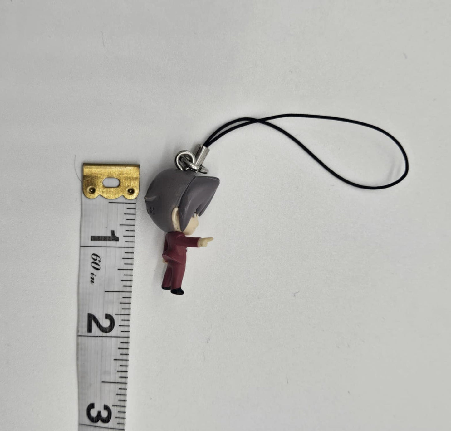 Miles Edgeworth Ace Attorney Mini Strap Capcom Keychain Charm Bandai Official