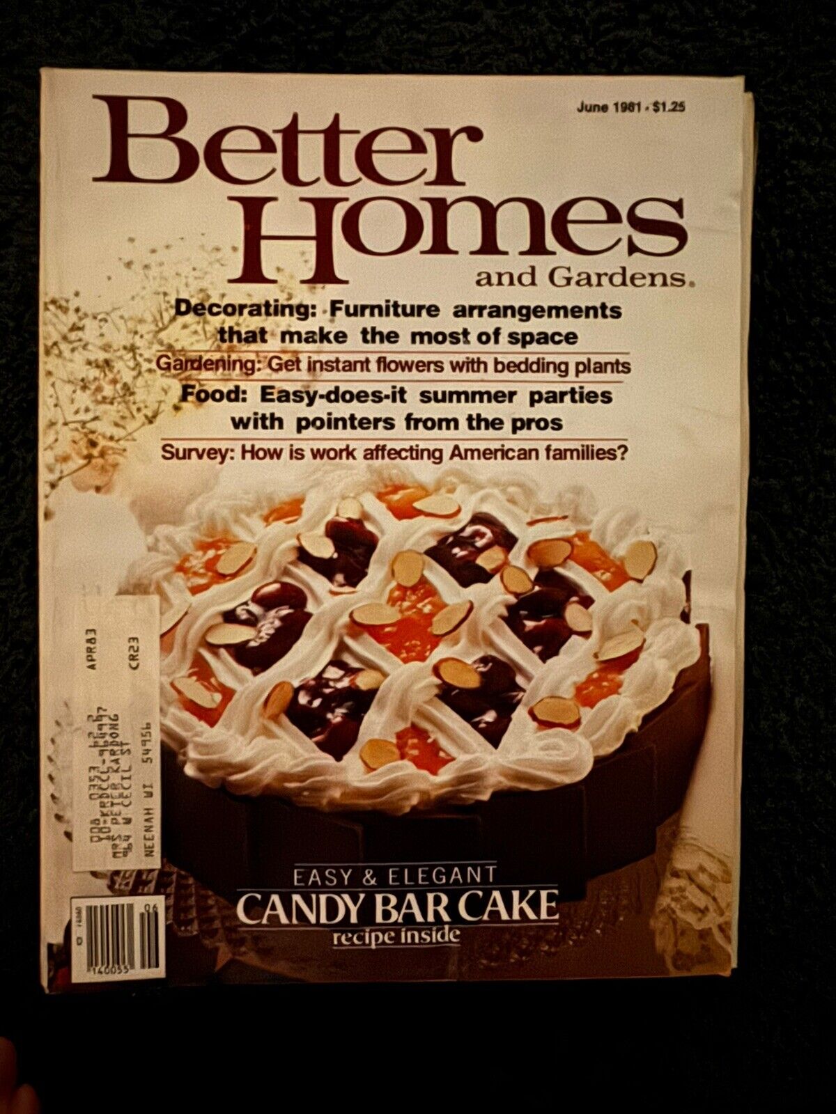 Vintage 1980's Better Homes and Gardens Magazines Lot of 9 Recipes - Adverising