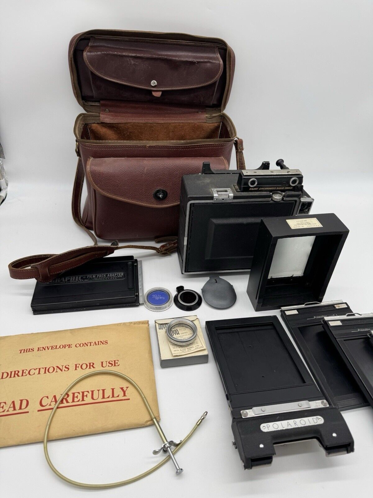 Vtg Graflex Pacemaker Crown Graphic 4 X 5 Press Camera w/ Accessories & Case