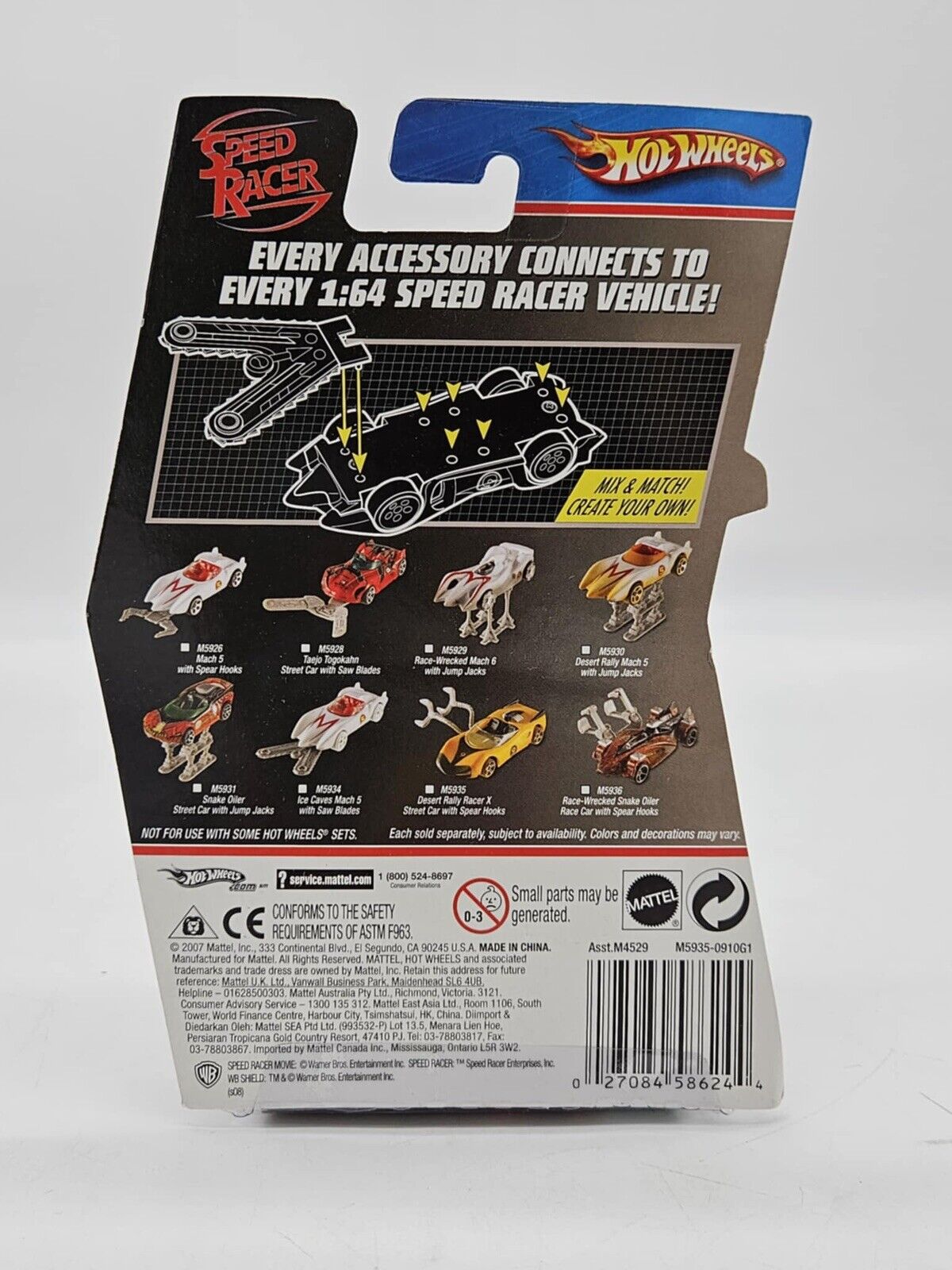 2007 HOT WHEELS SPEED RACER Lot Of 4 w/ 1 HOT WHEELS BATMAN